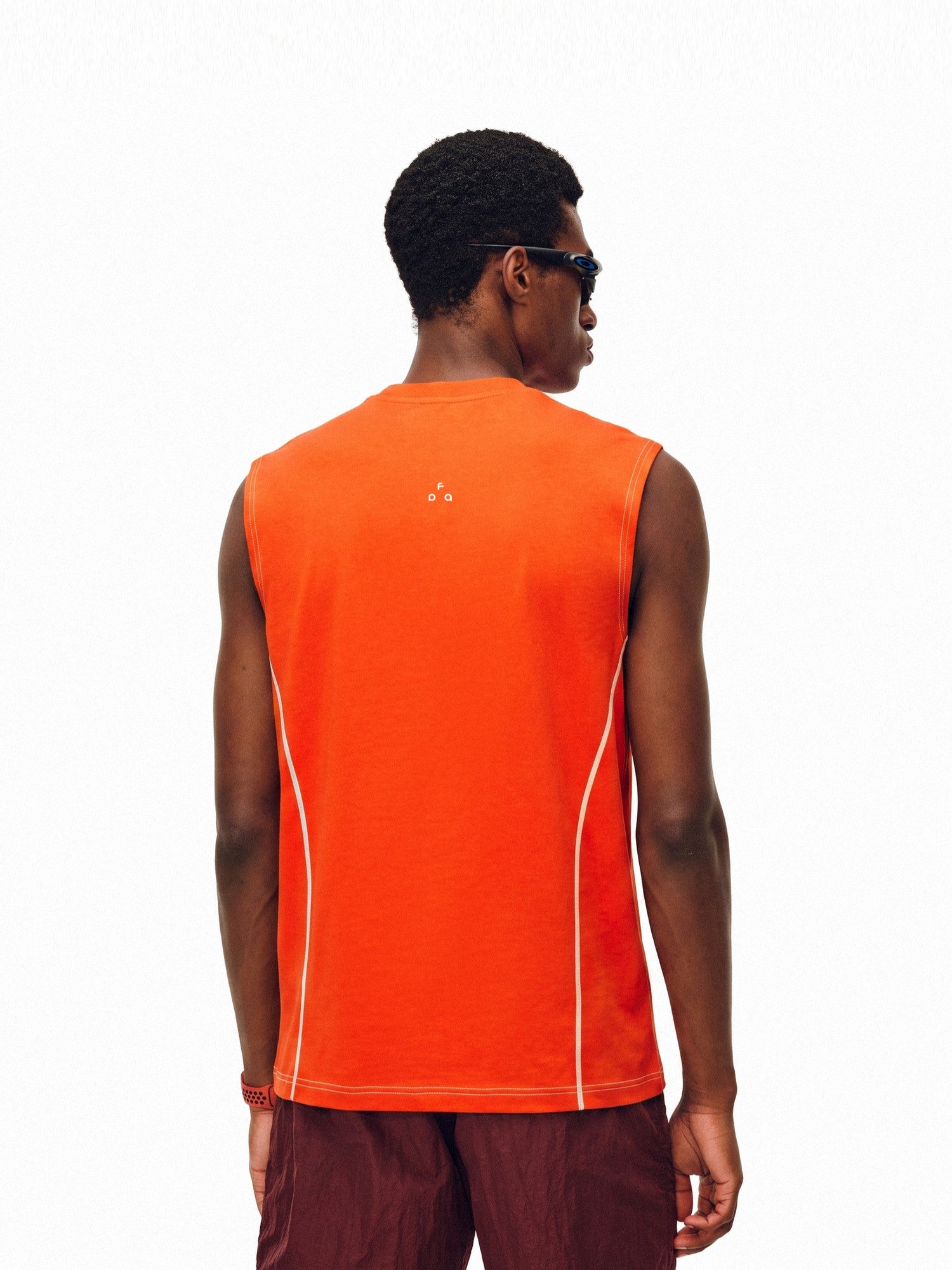 FPA Coolmax Color-Block Fitness Casual Vest Summer Basic Logo Outdoor Running Sleeveless T-Shirt for Men
