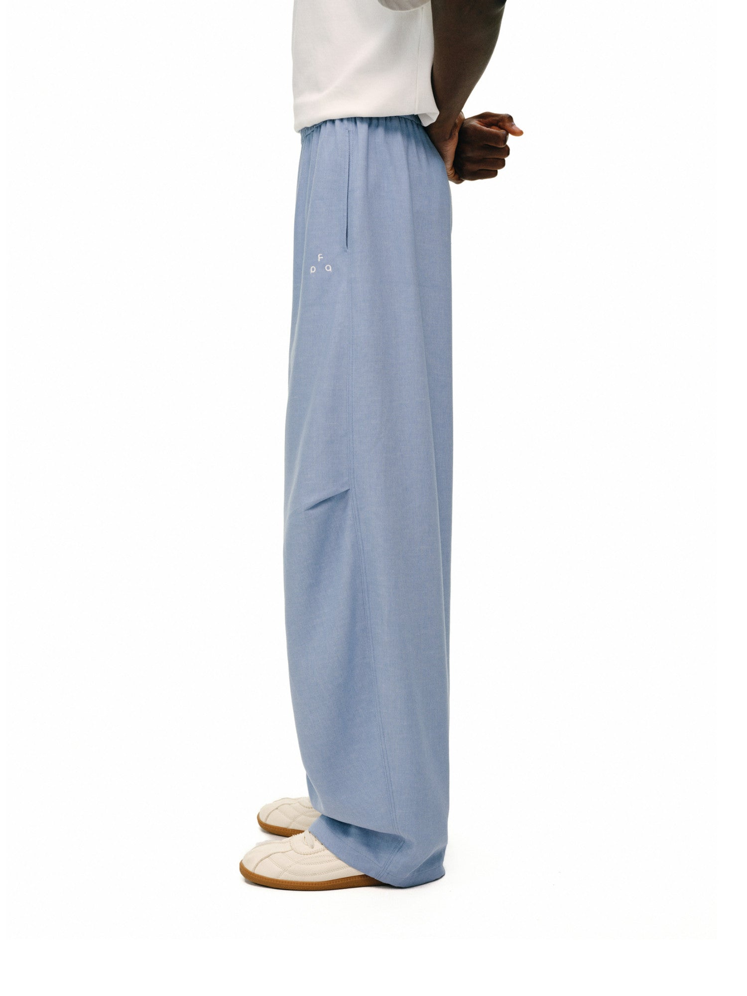 FPA Men's Antimicrobial Tencel Linen Relaxed Curved Casual Pants – Fall Basic Loose-Fit Trousers