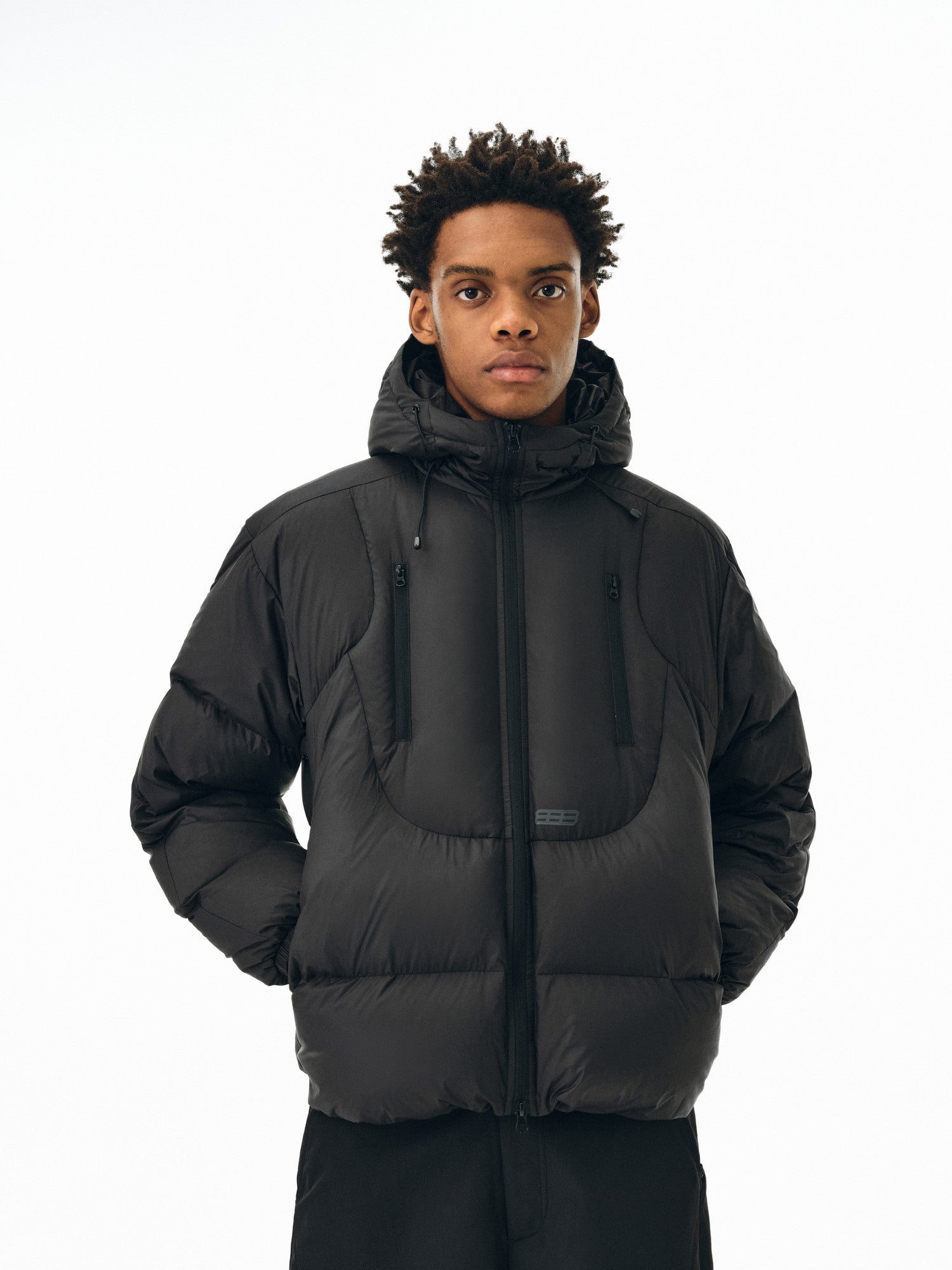 FPA Double-Zip Hooded Down Jacket – Chinese Streetwear Trend Winter Short Couple Warm Coat