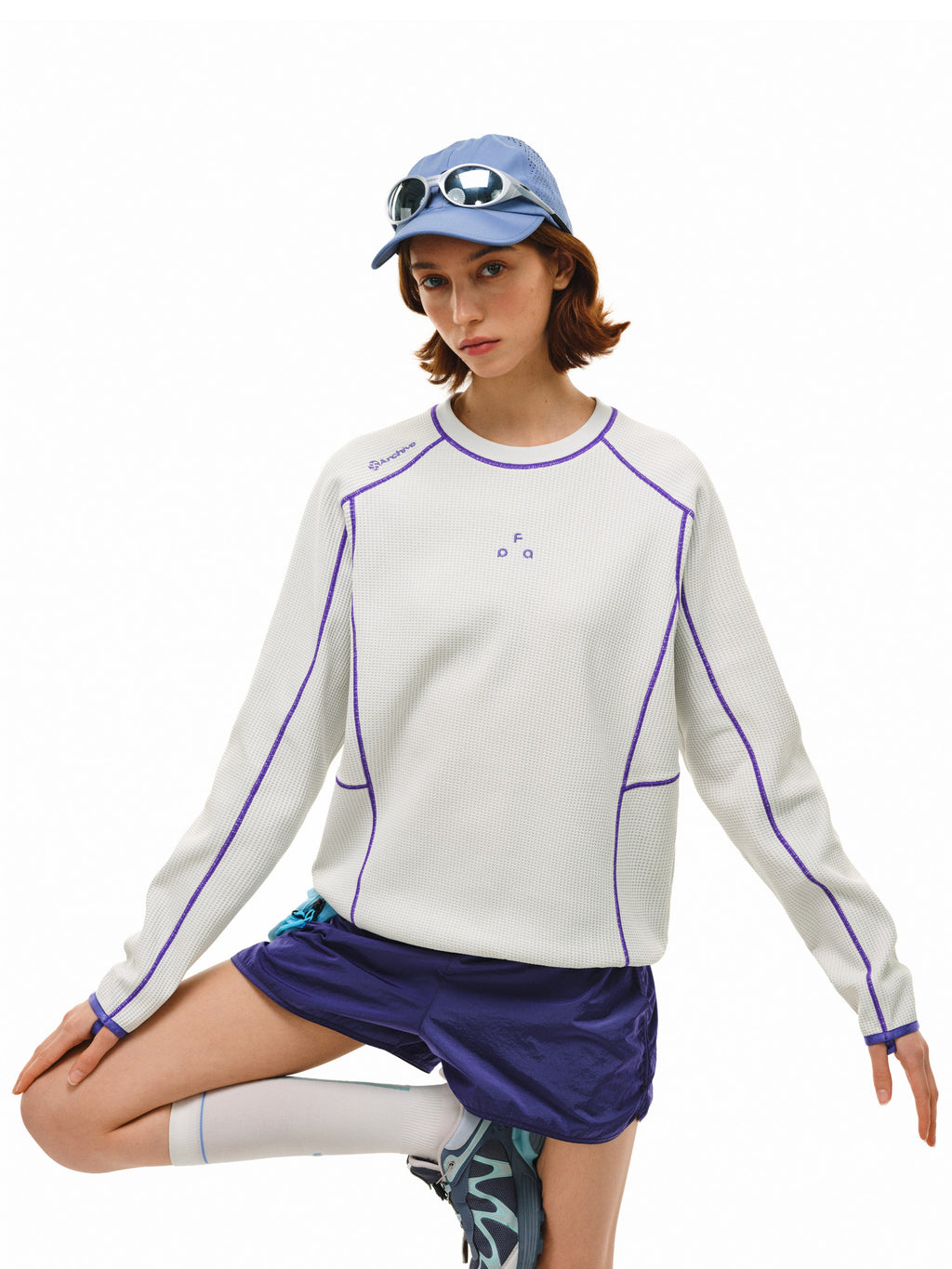 FPA Quick-Dry Sun-Protection Contrast Stitch Long-Sleeve T-Shirt, Spring Premium Design, Crew Neck, Casual Outdoor Sports Tee for Men and Women
