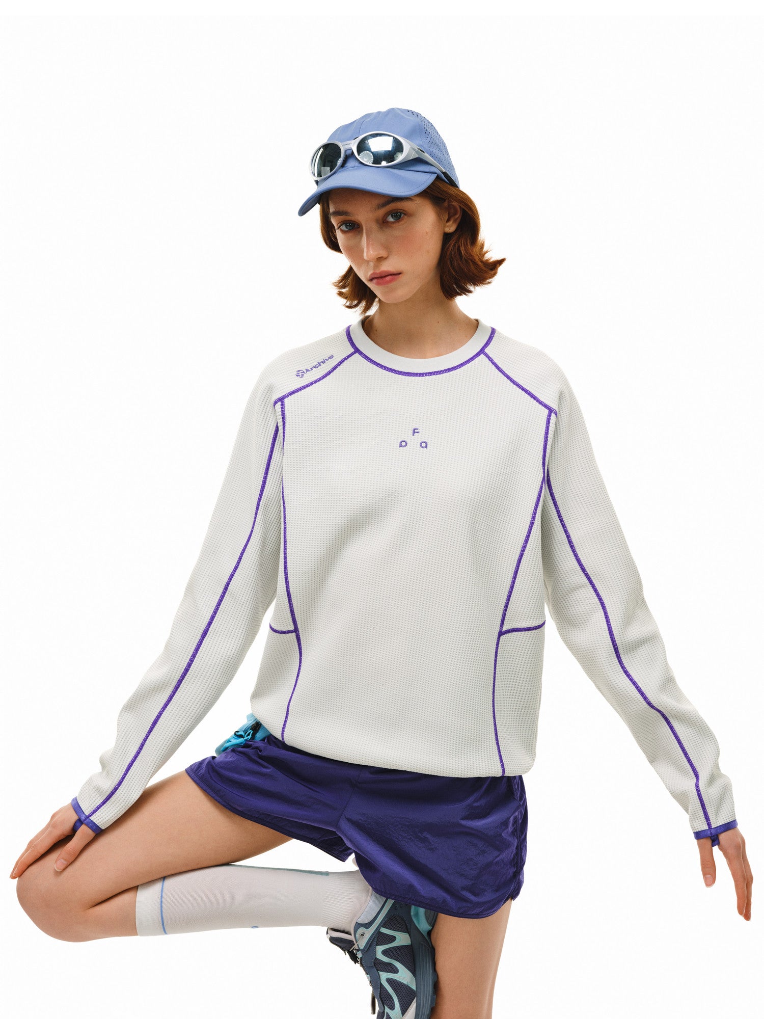 FPA Quick-Dry Sun-Protection Contrast Stitch Long-Sleeve T-Shirt, Spring Premium Design, Crew Neck, Casual Outdoor Sports Tee for Men and Women