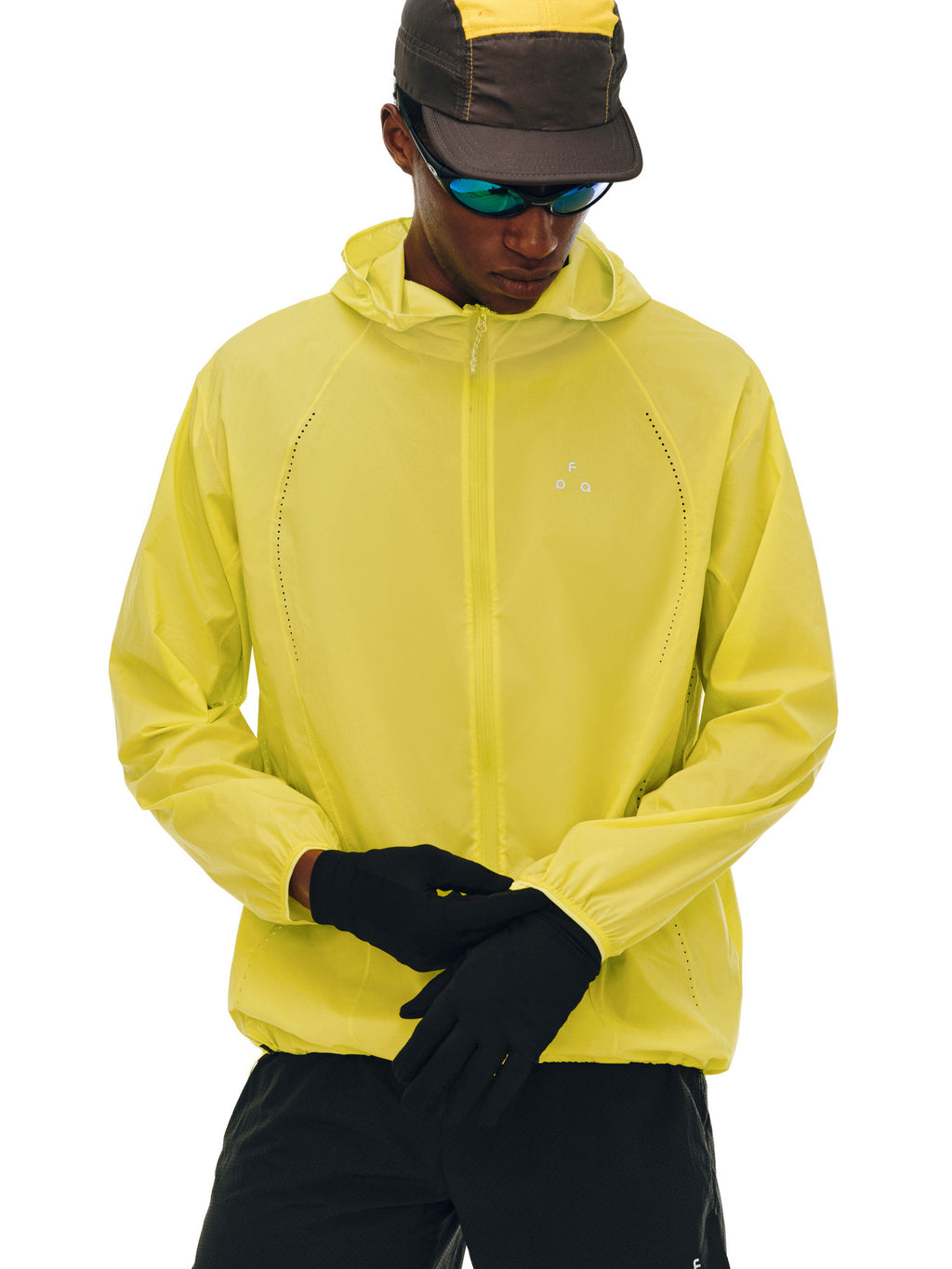 FPA Breathable Running Jacket with Hood, UPF50+ Sun Protection, Lightweight Outdoor Sports Jacket for Men