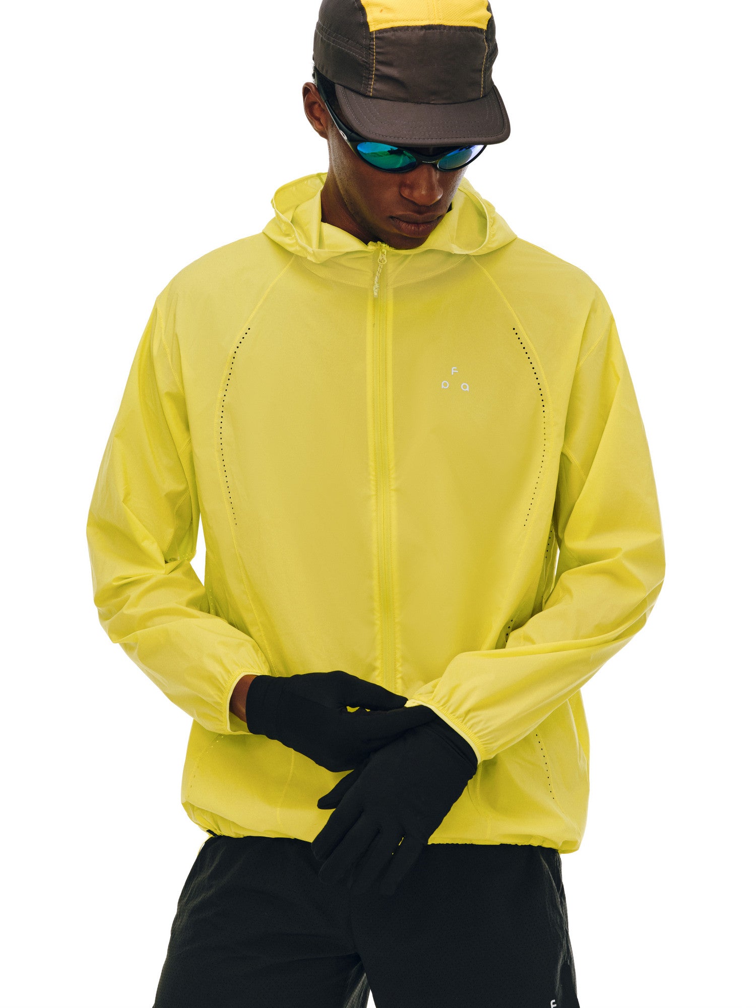 FPA Breathable Running Jacket with Hood, UPF50+ Sun Protection, Lightweight Outdoor Sports Jacket for Men