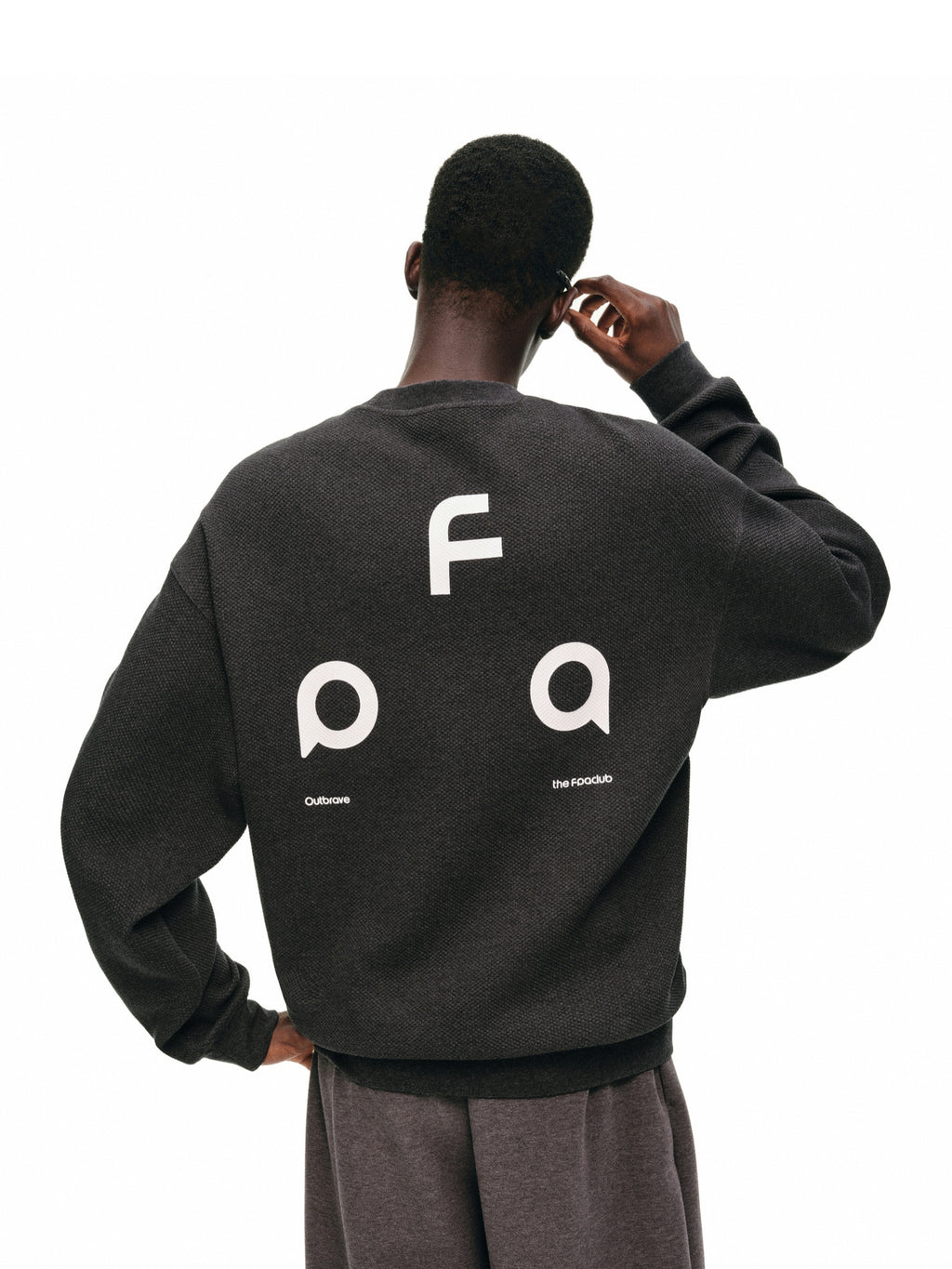 FPA Basic Printed Crew Neck Sweatshirt – Autumn Lyocell Premium Print Unisex Couple Pullover Top