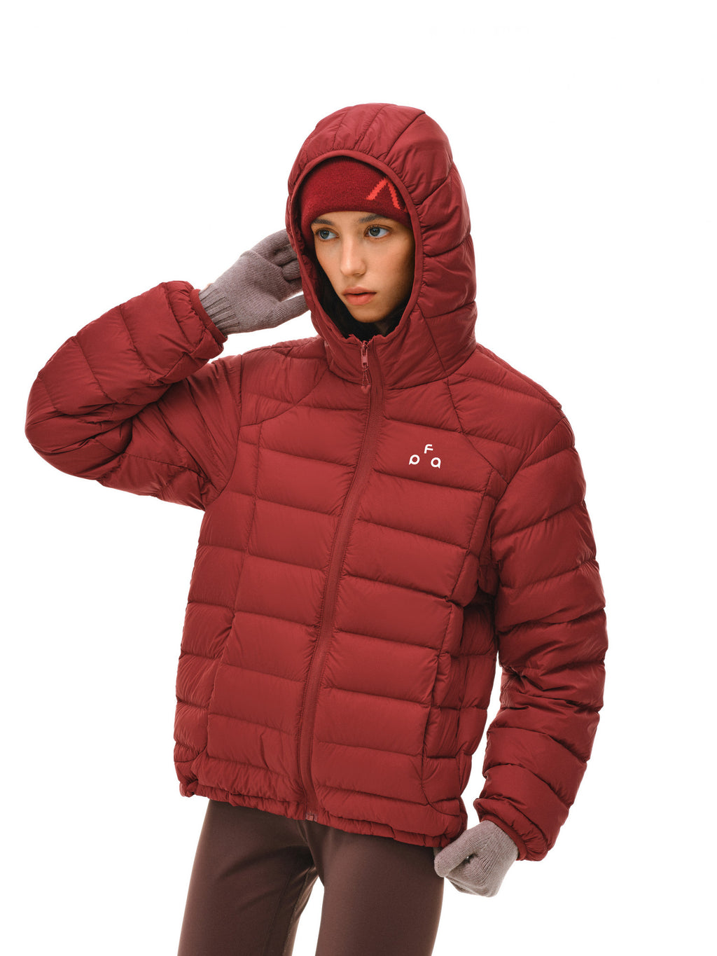 FPA Brand Triangle Logo Hooded Down Jacket – Lightweight Autumn/Winter Couple's Streetwear Warm Coat