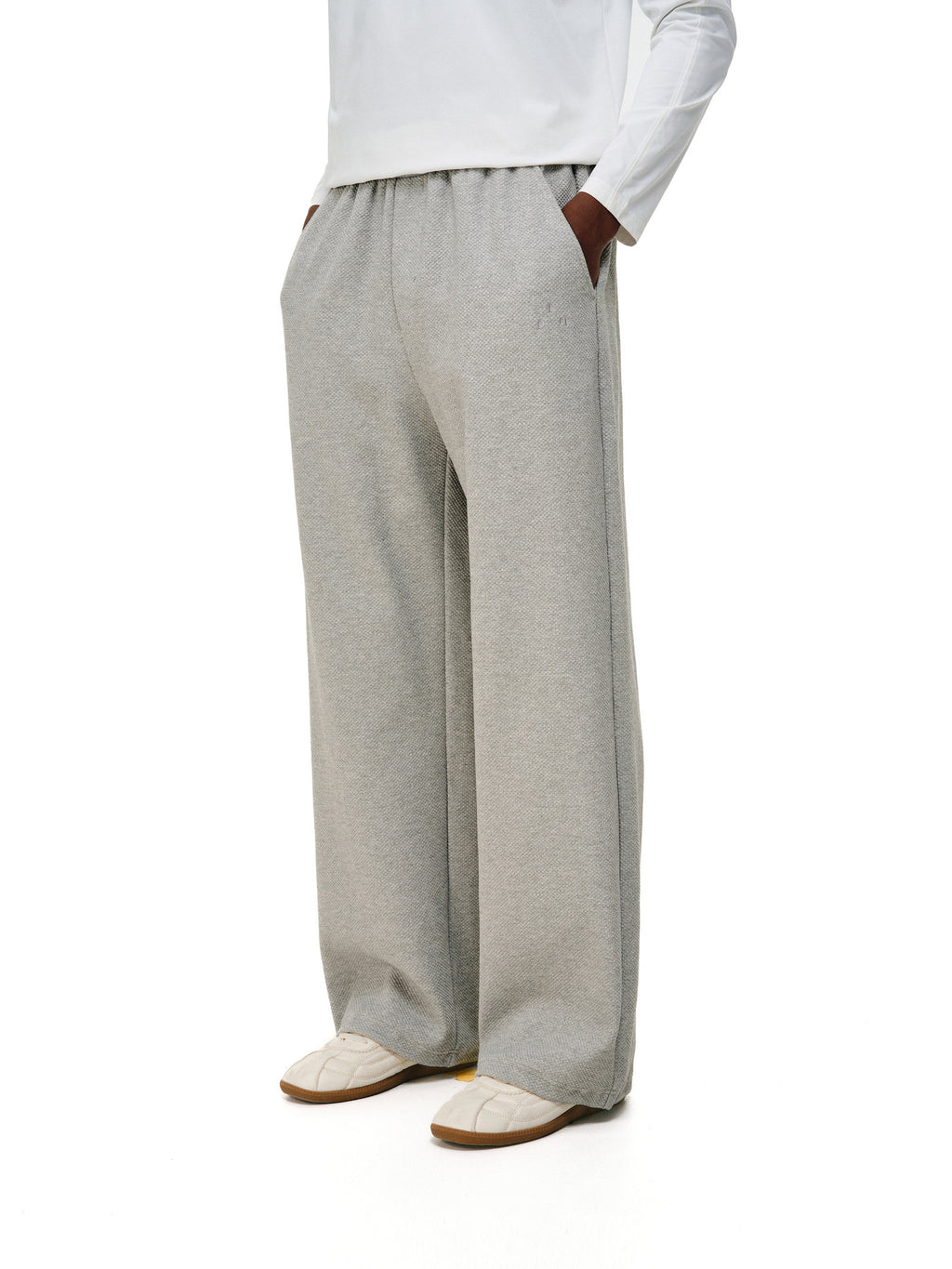 FPA Sports Honeycomb Texture Knit Straight-Leg Loose Pants Autumn Lyocell Basic Logo Casual Trousers for Men