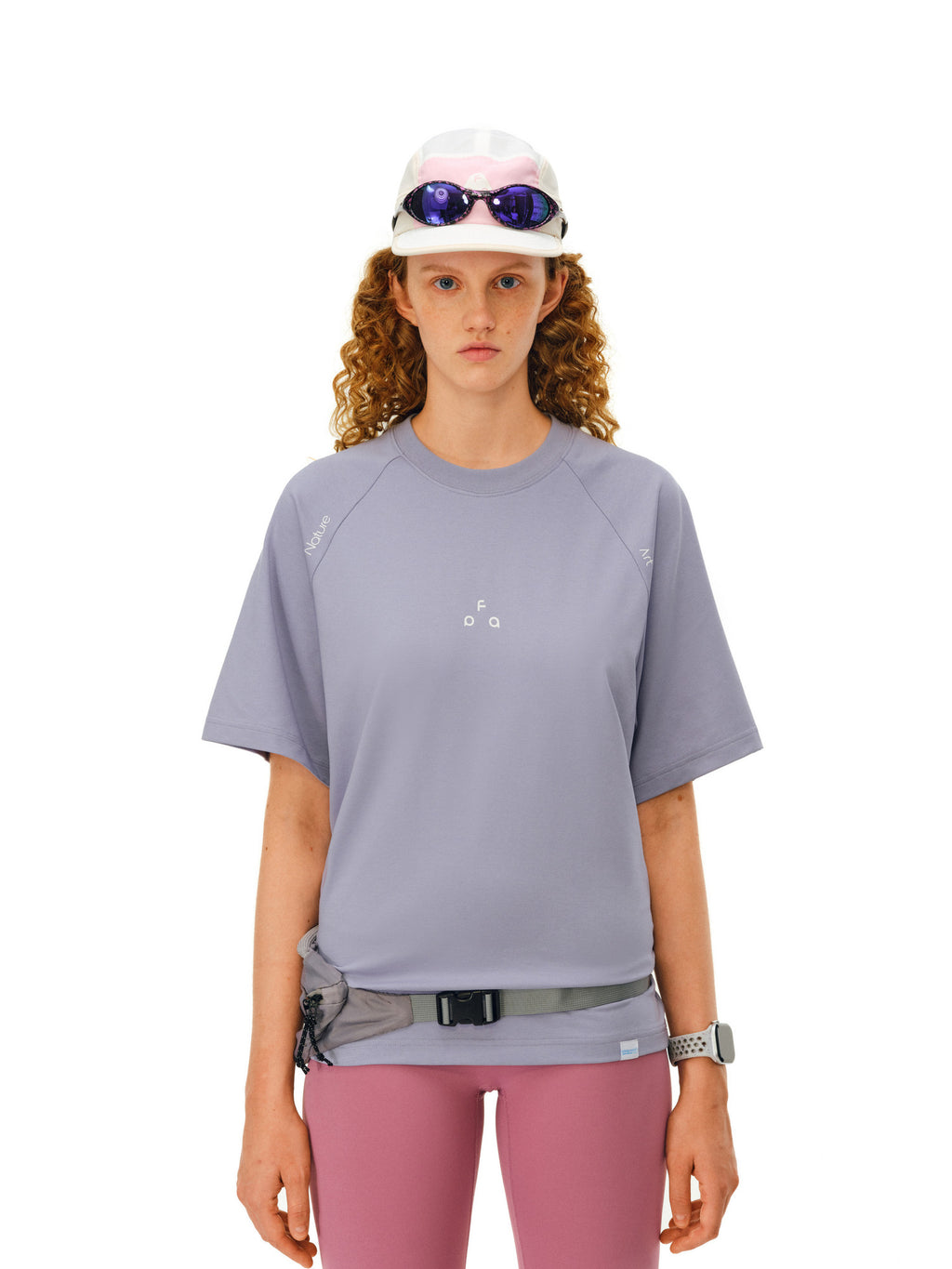 FPA Slogan Gradient Pattern COOLMAX Sports T-Shirt Quick-Dry Cool Touch Breathable Crew Neck Couple Style Summer Short Sleeve