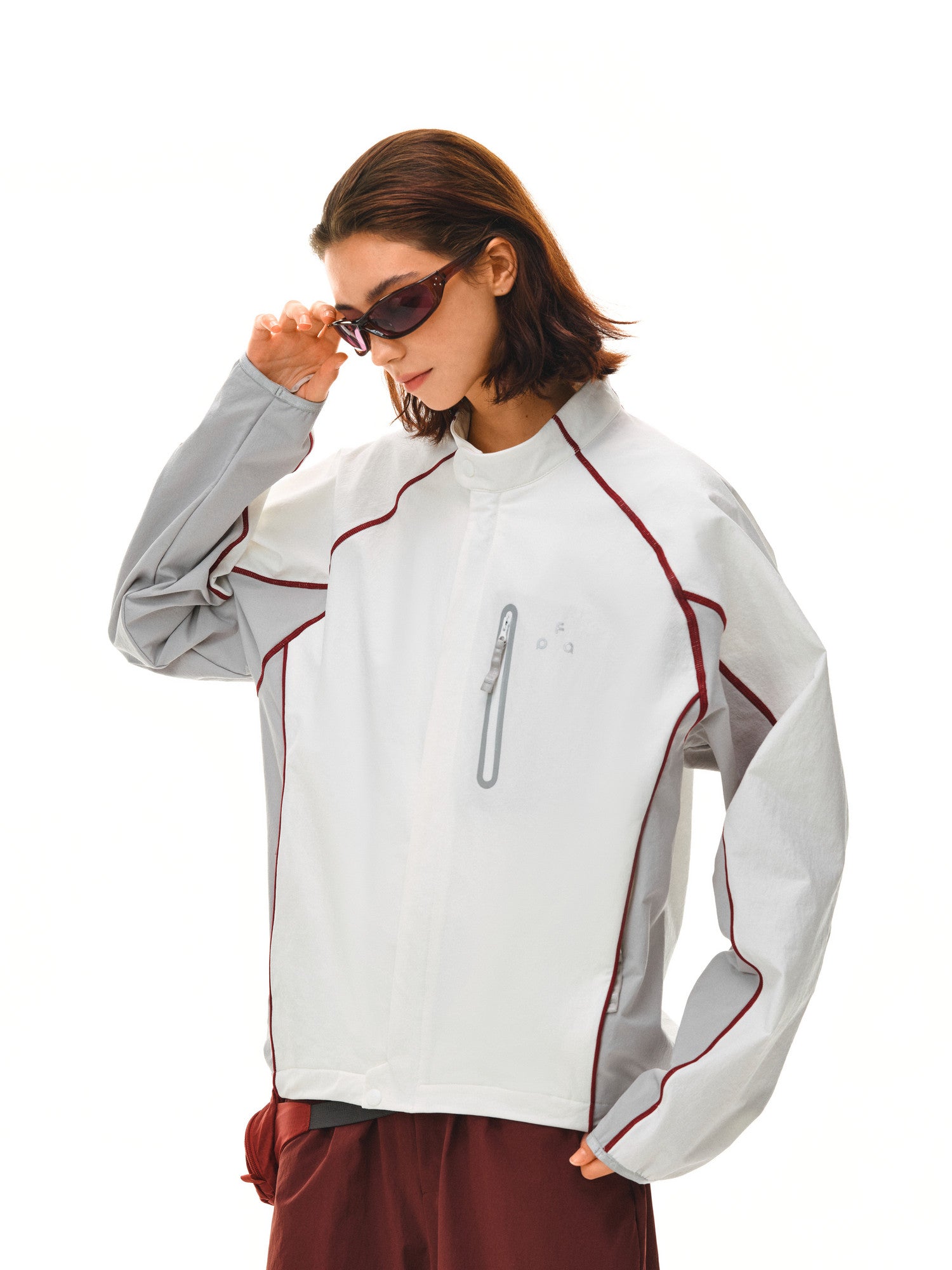 FPA Sports Color-Block Contrast Stitch Panel Jacket
