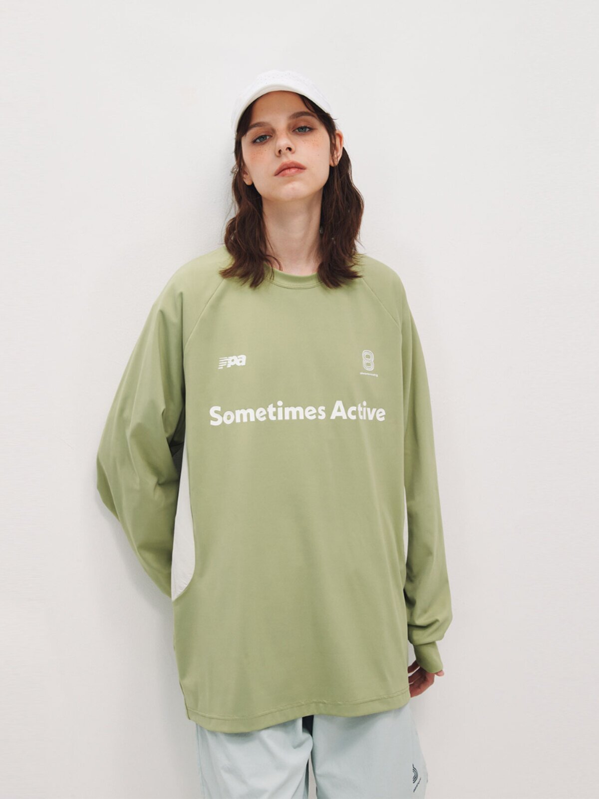 FPA Quick-Dry Ice-Feel Athletic Paneled T-Shirt Chinese Streetwear Trend Loose Outdoor Fitness Crew Neck Long Sleeve Men