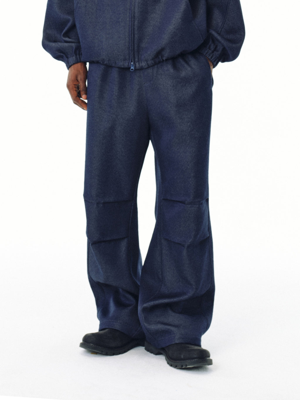 FPA Outdoor Abrasion-Resistant Denim-Look Deconstructed Paratrooper Pants, Loose Wide-Leg Casual Trousers for Spring/Autumn