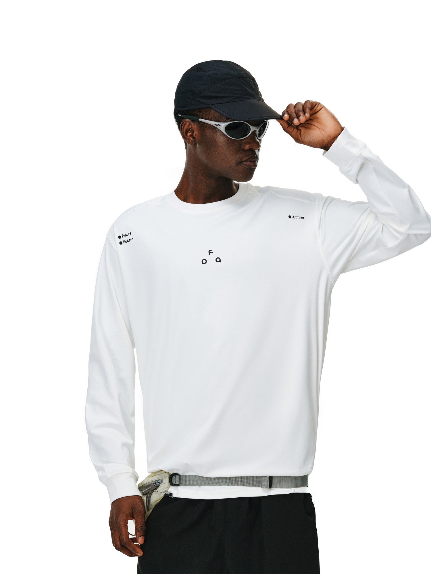 FPA Moisture-Wicking UPF50+ Sun Protection Basic Long Sleeve T-Shirt, Streetwear Logo, Crew Neck, Loose Fit, Couple Matching Tee
