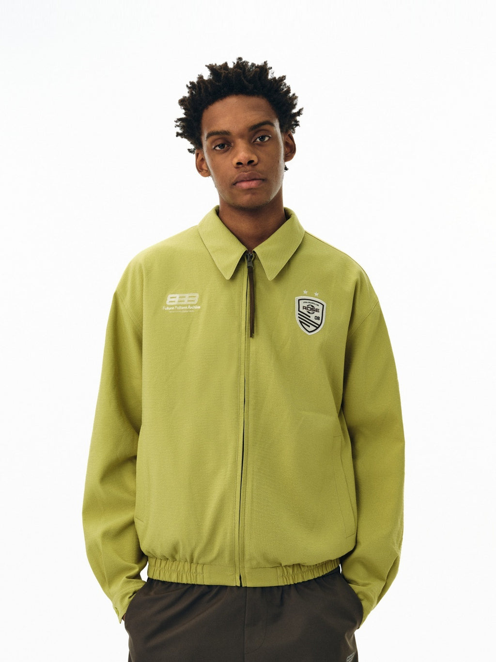 FPA Reversible Fine Stripe Soccer Collar Jacket – Loose Fit Lightweight Spring/Fall Coat