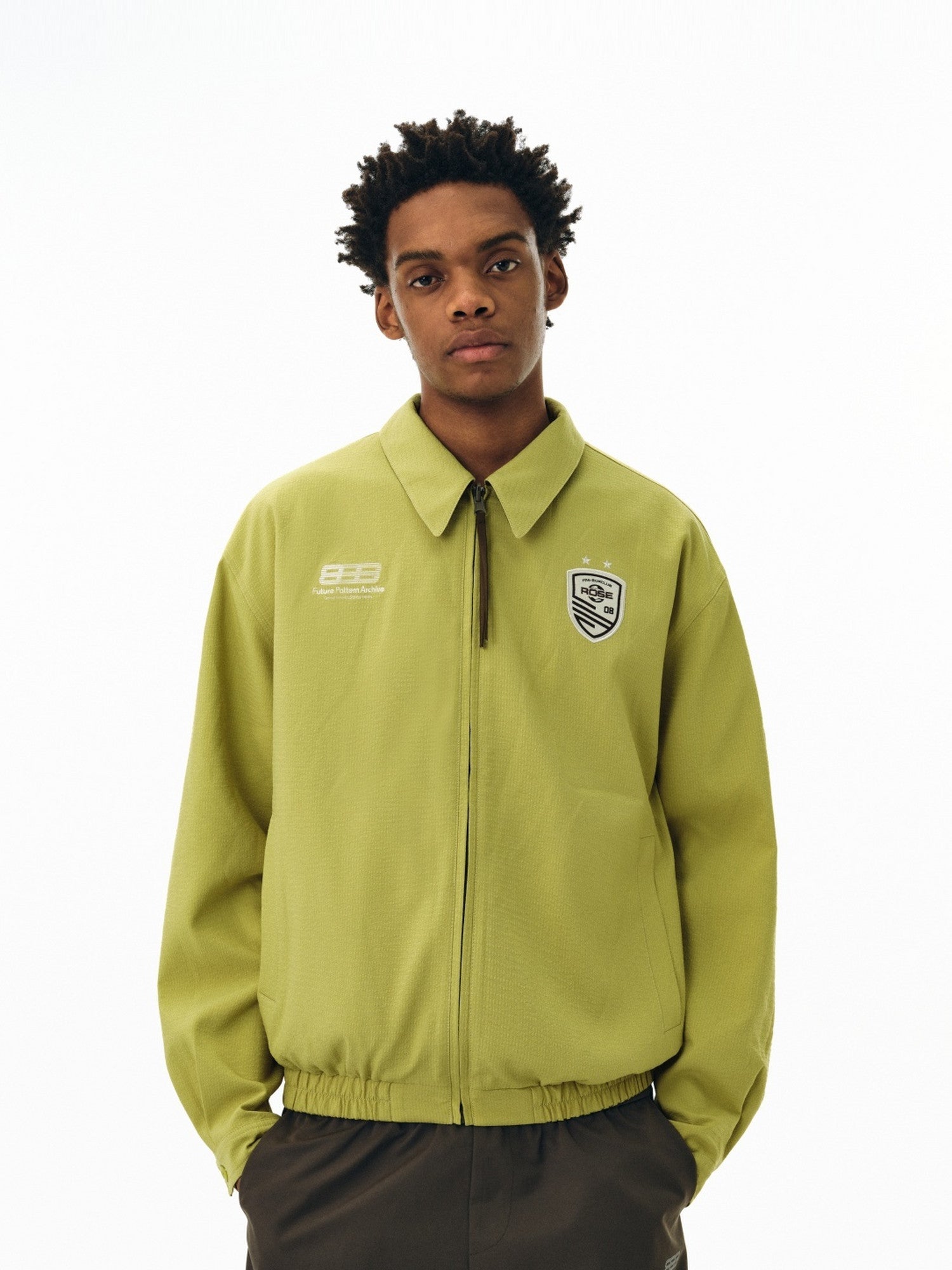 FPA Reversible Fine Stripe Soccer Collar Jacket – Loose Fit Lightweight Spring/Fall Coat