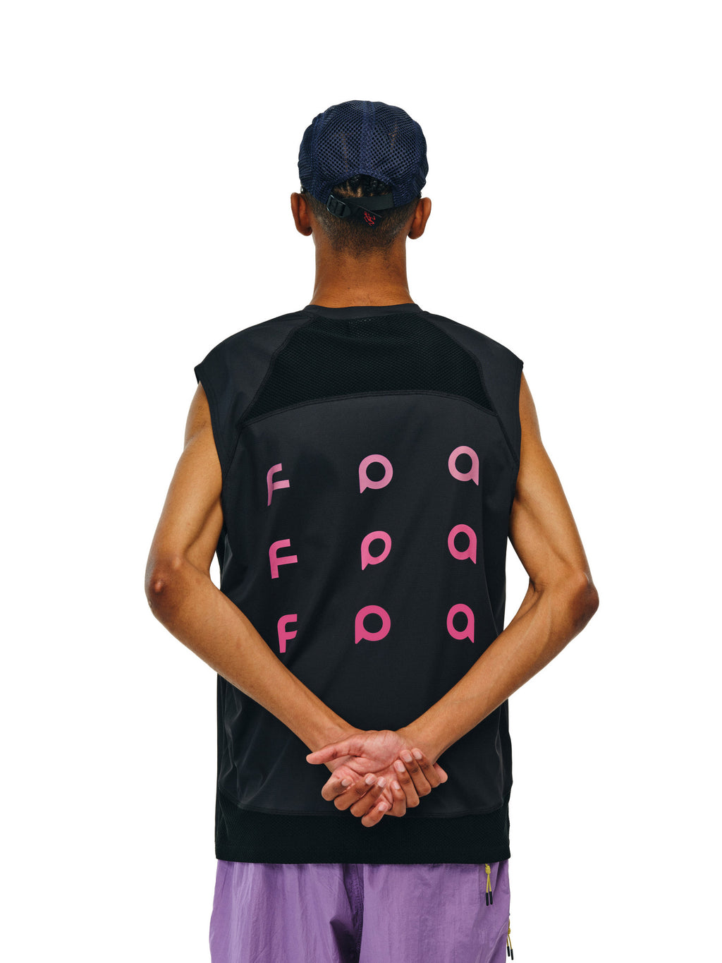 FPA Cool-Touch Gradient Logo Sleeveless Tank Top for Summer Outdoor Sports, Lightweight Chinese Streetwear Vest, Men's Muscle Tee