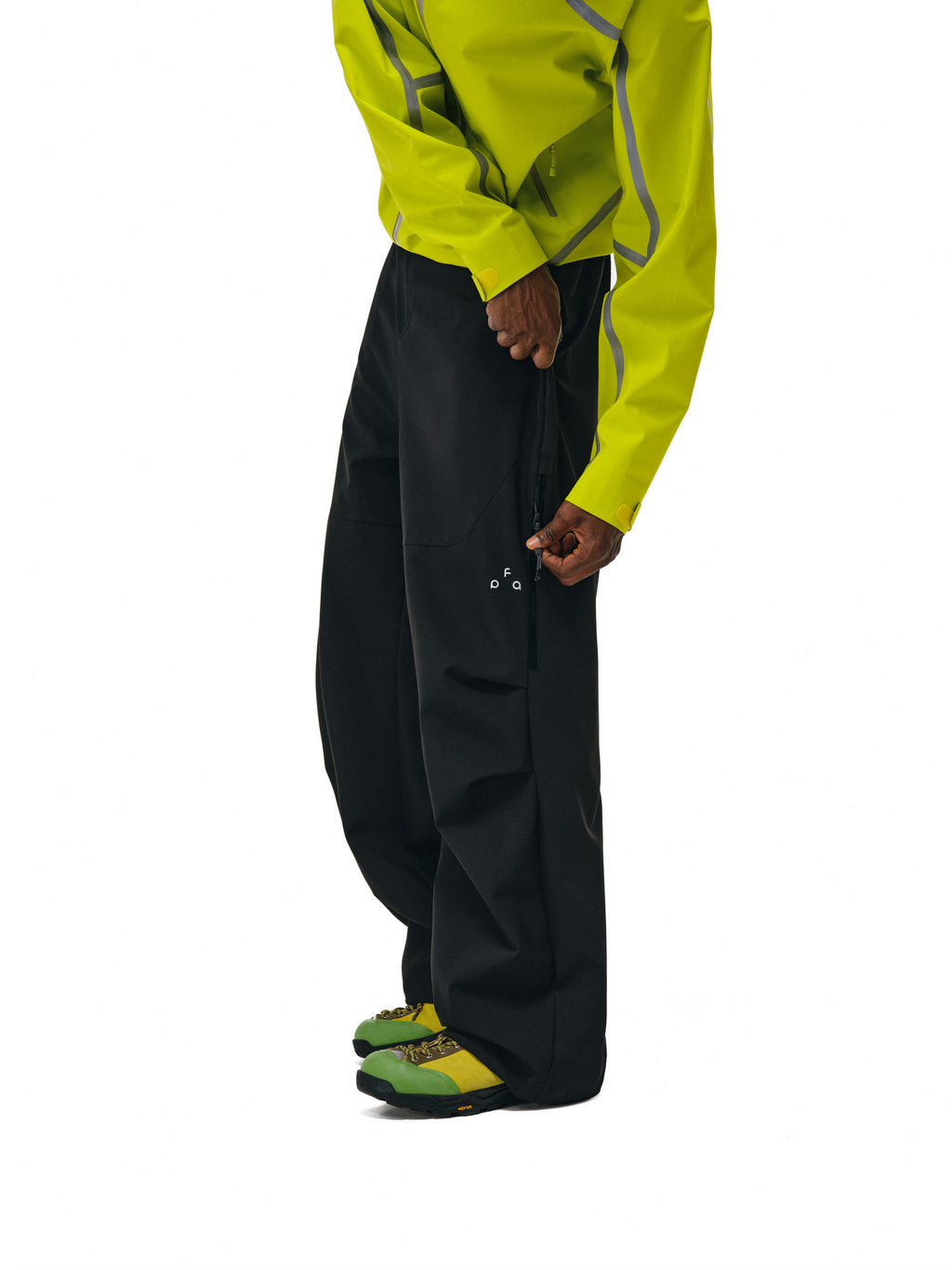 FPA Outdoor Soft Shell Four-Way Stretch Skin-Friendly Drape Zipper Trousers - Trendy Hiking Windproof Loose Casual Pants