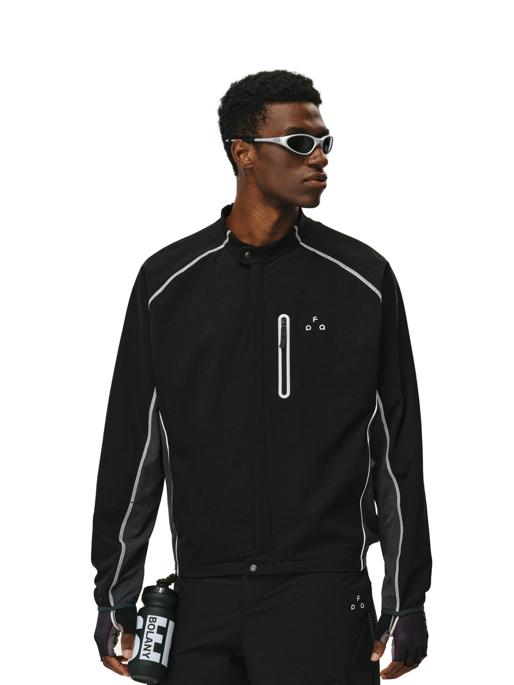 FPA Sports Contrast Stitching Jacket – Premium Casual Spring/Fall Lightweight Couple Black Jacket for Men