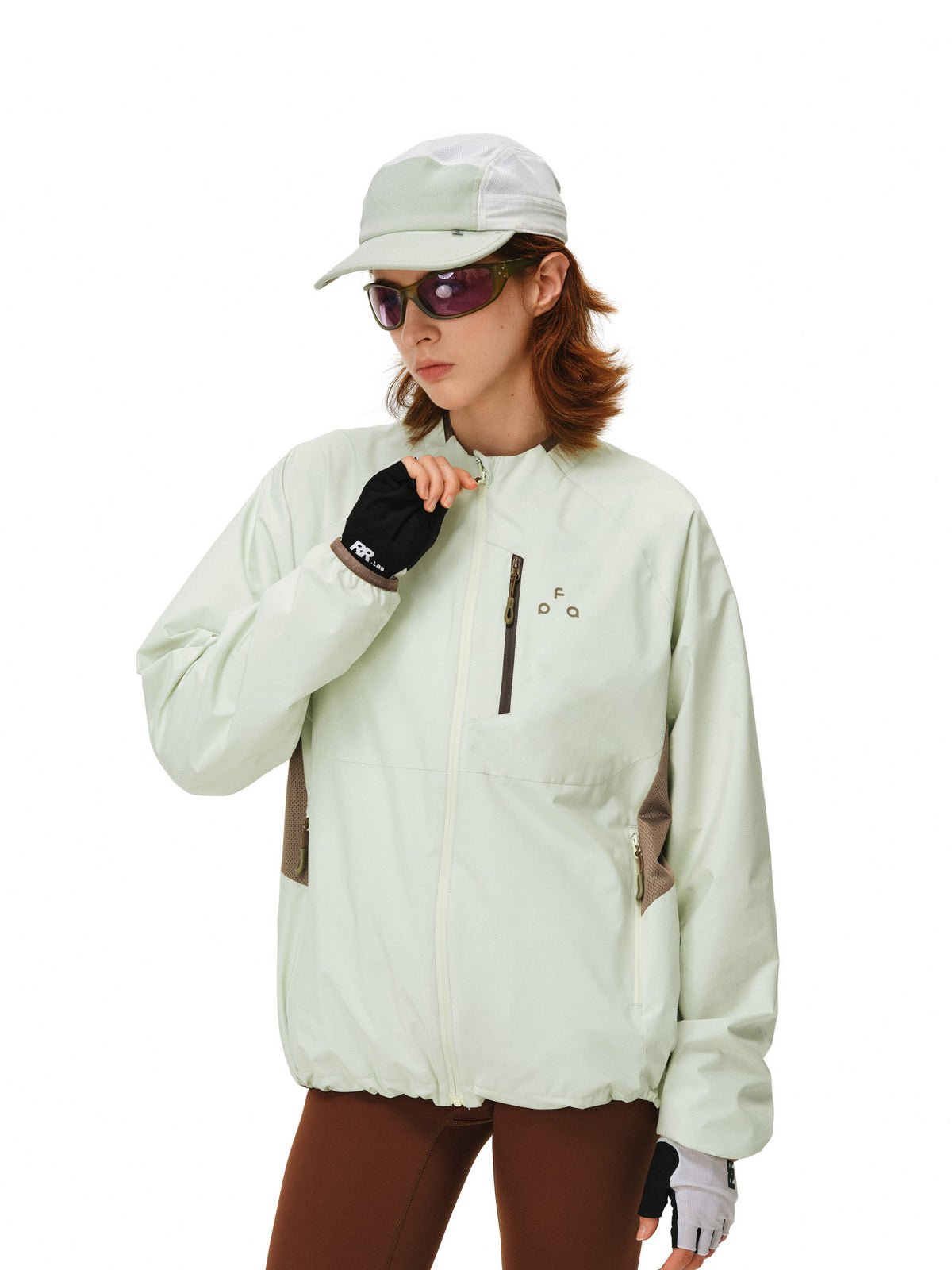 FPA Nylon 66 Waterproof Fleece Jacket Color-Block Outdoor Loose Thin Spring/Autumn Couple Coat