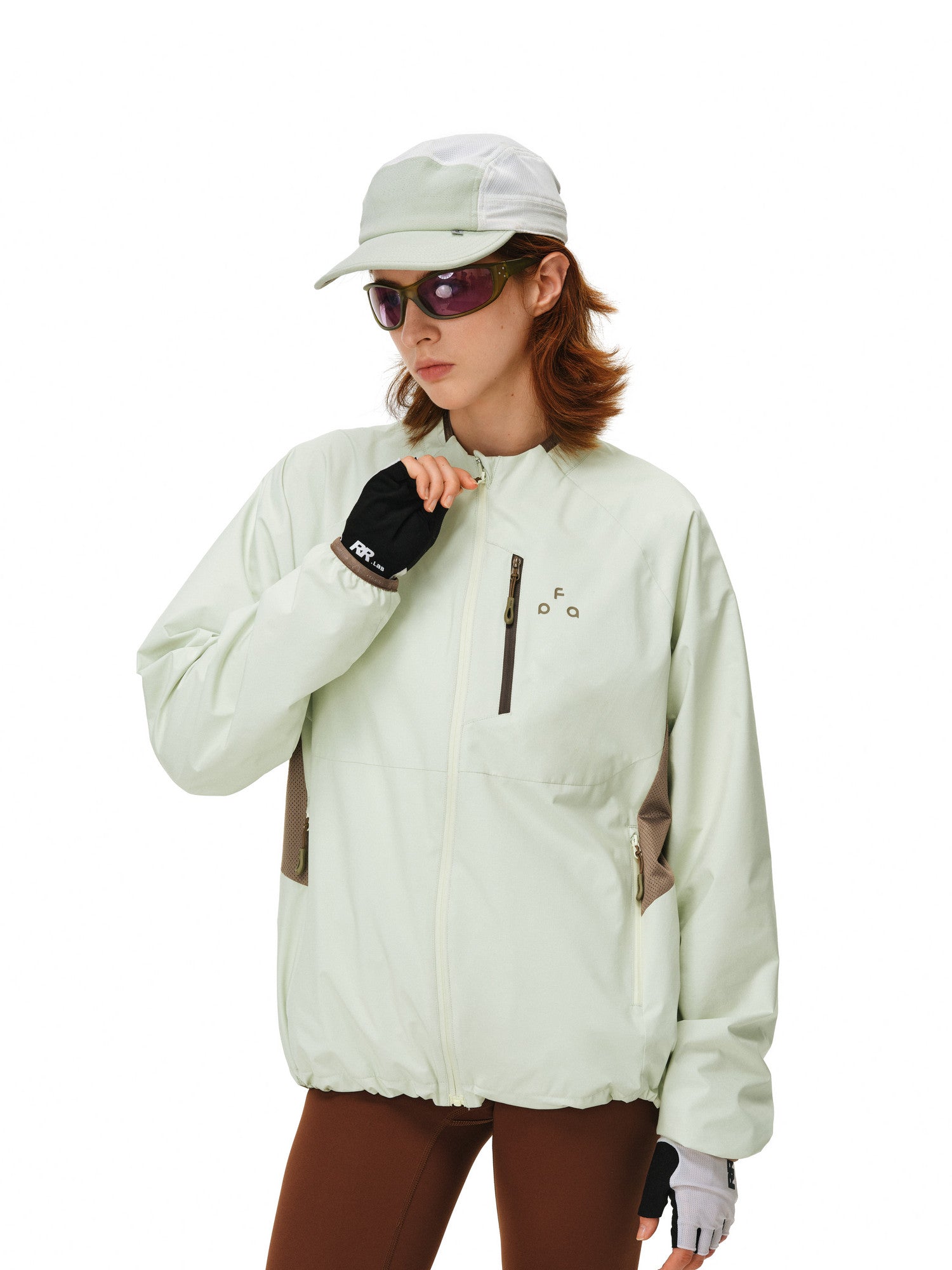 FPA Nylon 66 Waterproof Fleece Jacket Color-Block Outdoor Loose Thin Spring/Autumn Couple Coat