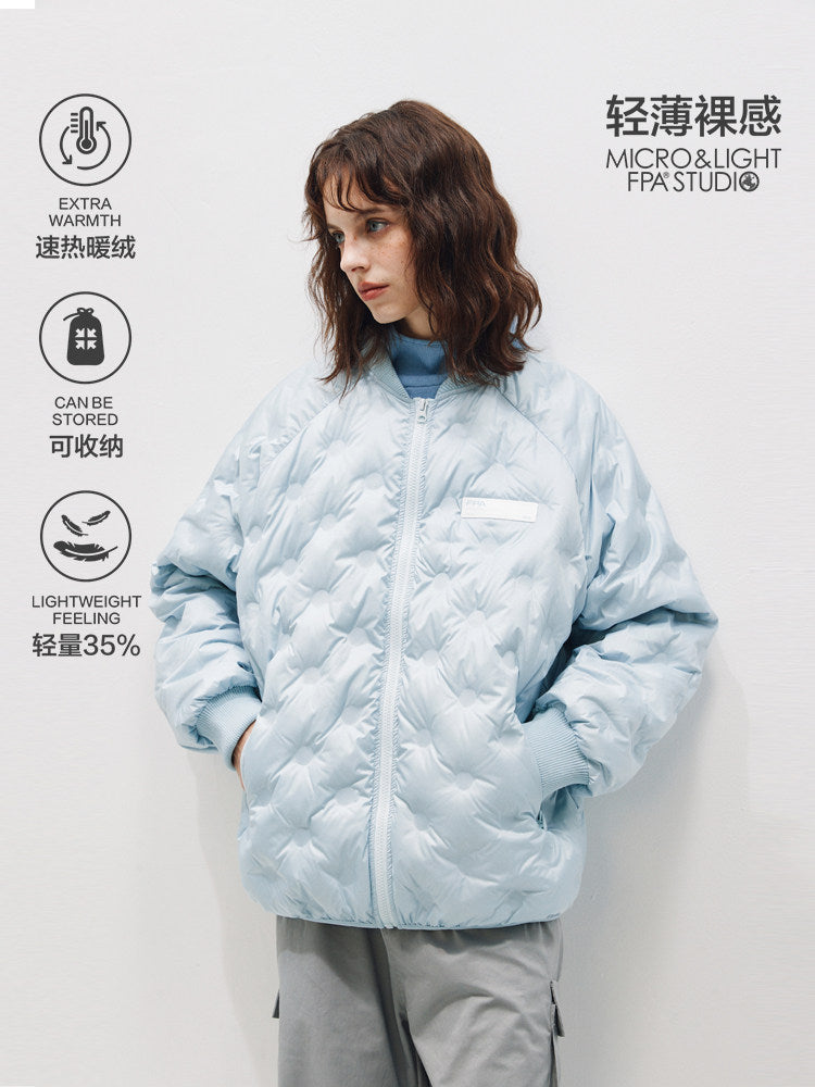 FPA Lightweight 90% White Duck Down Baseball Jacket – Chinese Streetwear Portable Down Coat