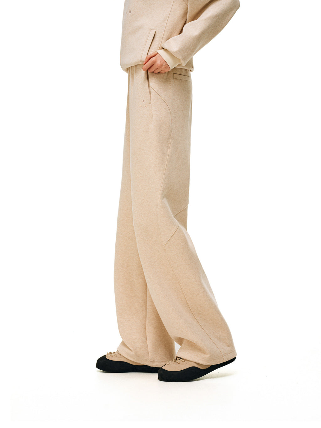 FPA Double-Sided Cotton Yarn Antibacterial Warm Sweatpants - Spring/Autumn Straight-Leg Unisex Casual Lounge Pants