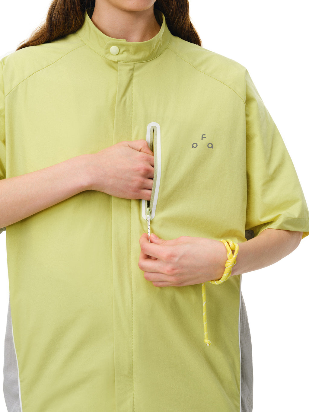 FPA Cool-Touch Quick-Dry Sports Short-Sleeve Shirt – American-Style Outdoor Color-Block Summer Streetwear Zip-Up Shirt Jacket