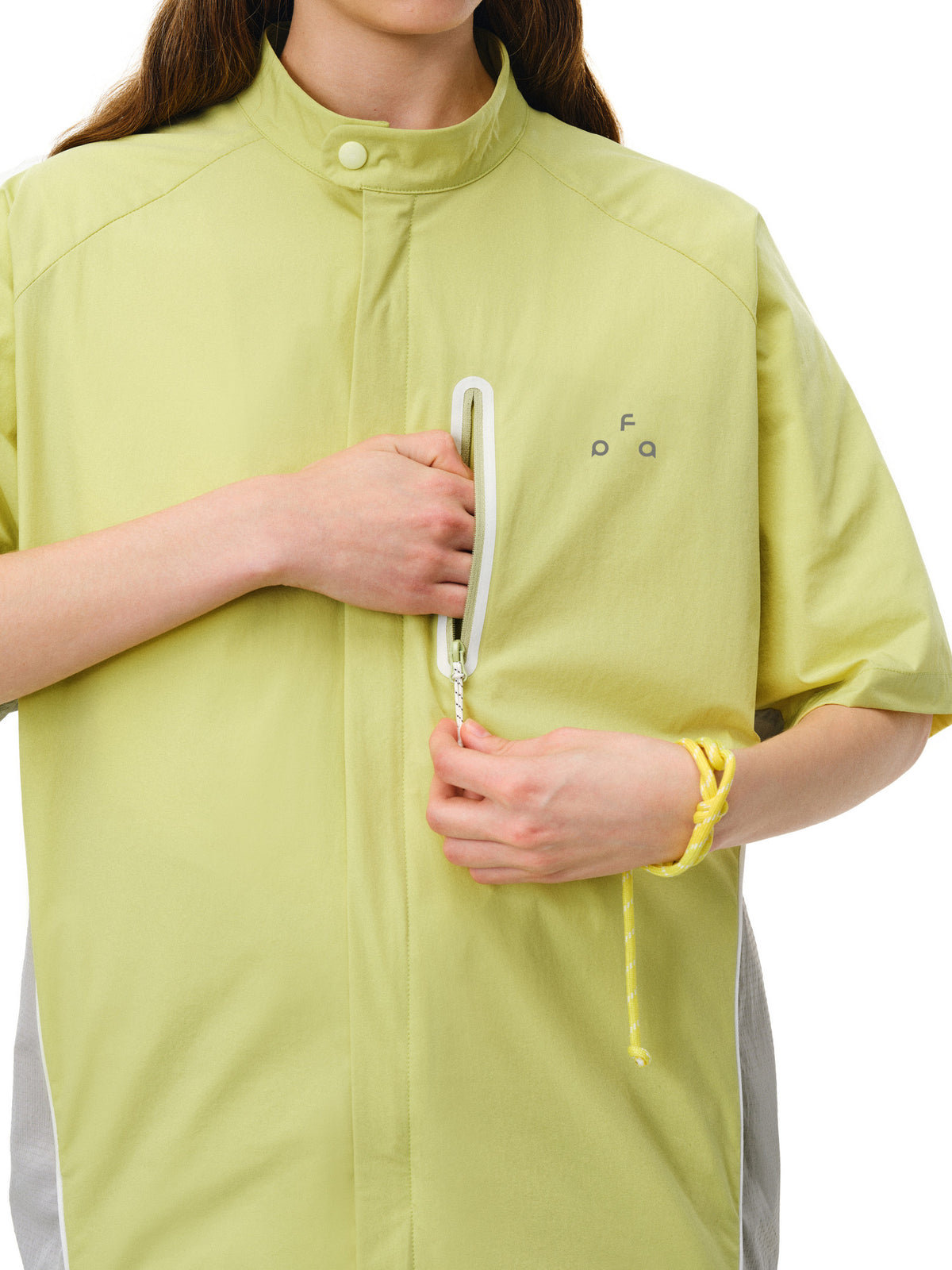 FPA Cool-Touch Quick-Dry Sports Short-Sleeve Shirt – American-Style Outdoor Color-Block Summer Streetwear Zip-Up Shirt Jacket