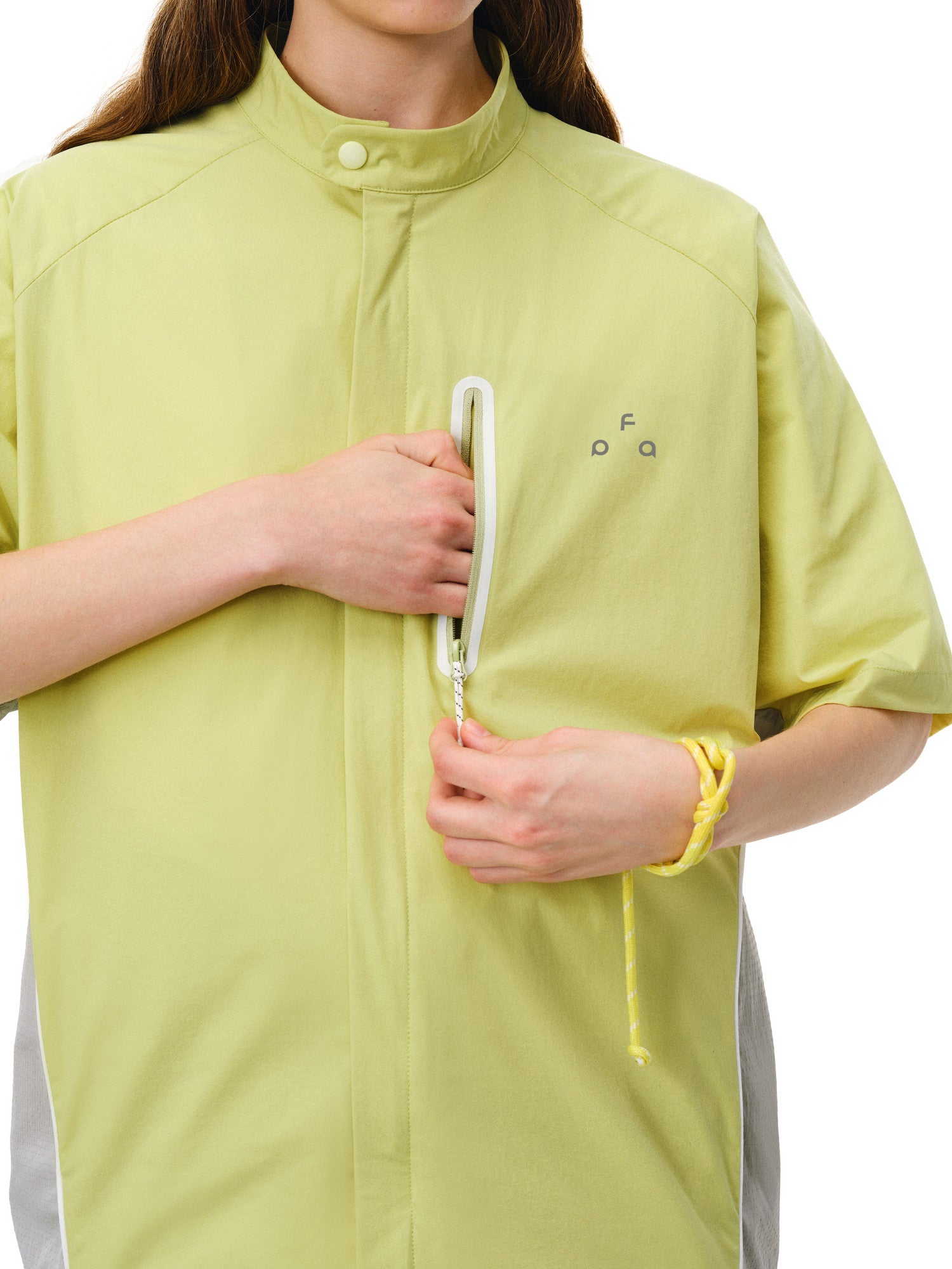 FPA Cool-Touch Quick-Dry Sports Short-Sleeve Shirt – American-Style Outdoor Color-Block Summer Streetwear Zip-Up Shirt Jacket
