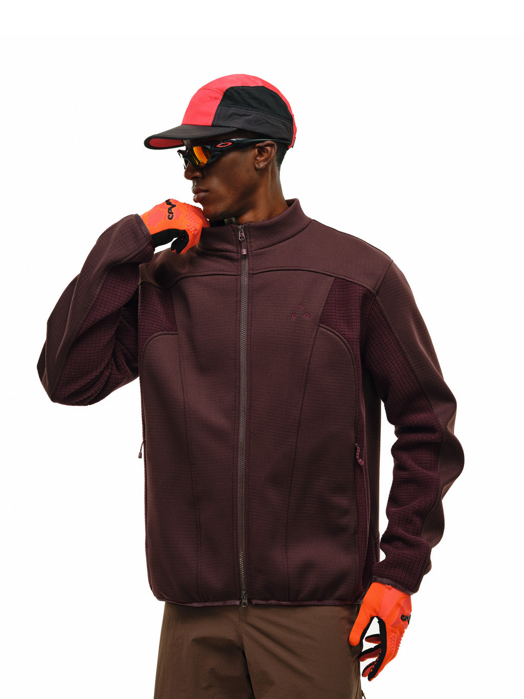 FPA Waffle Patchwork Jacket 2026 New Casual Retro Stand Collar Unisex Sports Zip-Up Cardigan