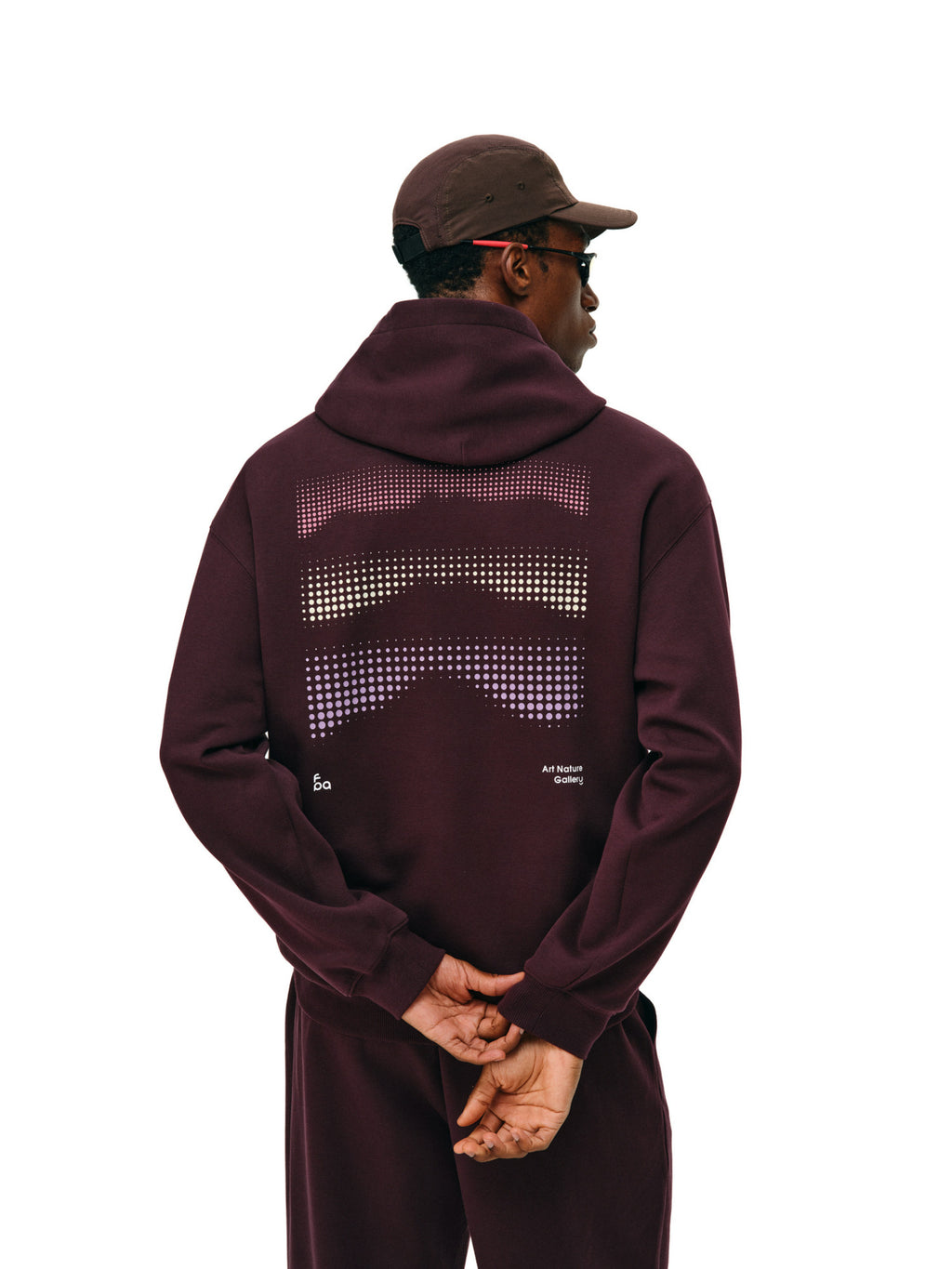 FPA Polka Dot Mountain Contrast Color Sports Hoodie Spring/Autumn Printed Casual Unisex Black Hooded Sweatshirt for Men