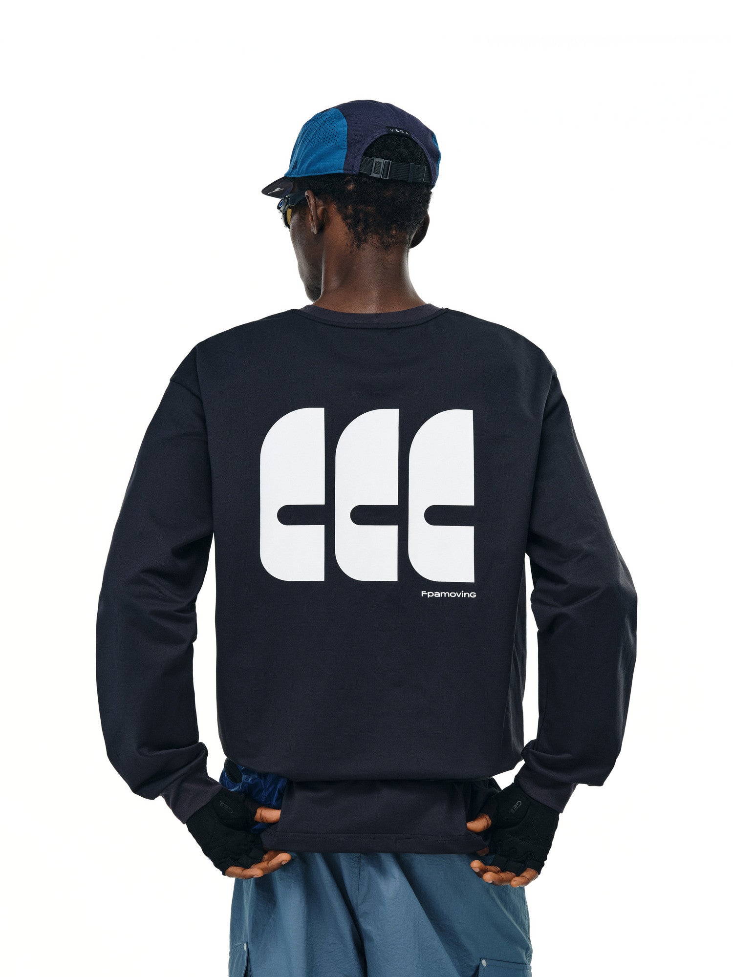 FPA5A Antibacterial Quick-Dry UPF50+ Long Sleeve T-Shirt - Chinese Street Style Loose Fit Round Neck Printed Couple Heavyweight Tee for Men