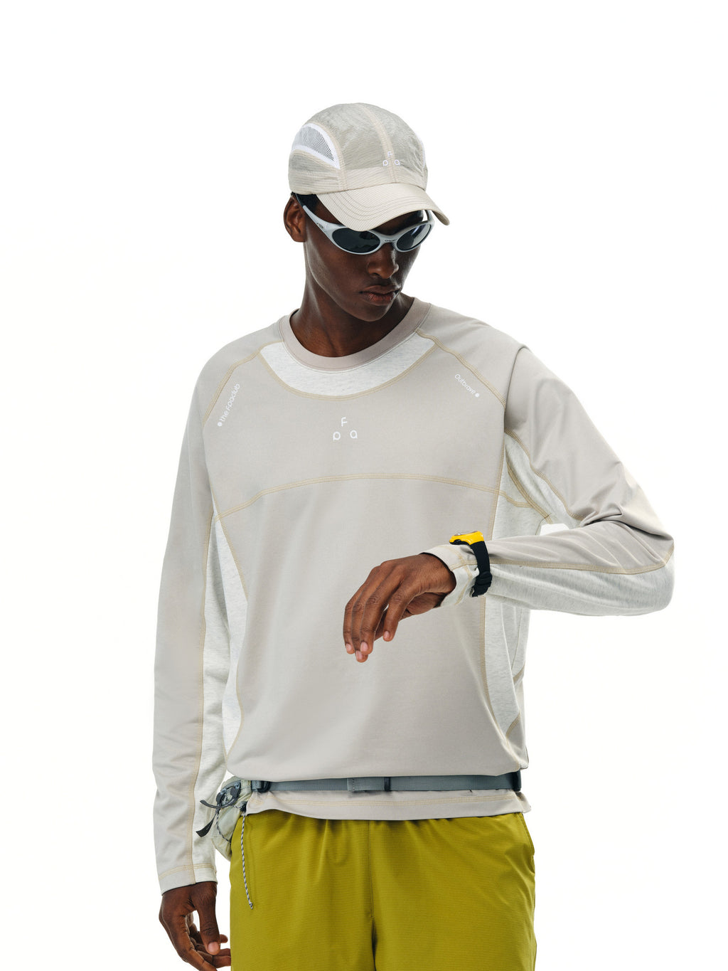 FPA Warm Thermal Sun-Protection Anti-Dust Mite Long-Sleeve Sports Tee - Chinese Streetwear American Style Color-Block Contrast Couple Autumn T-Shirt
