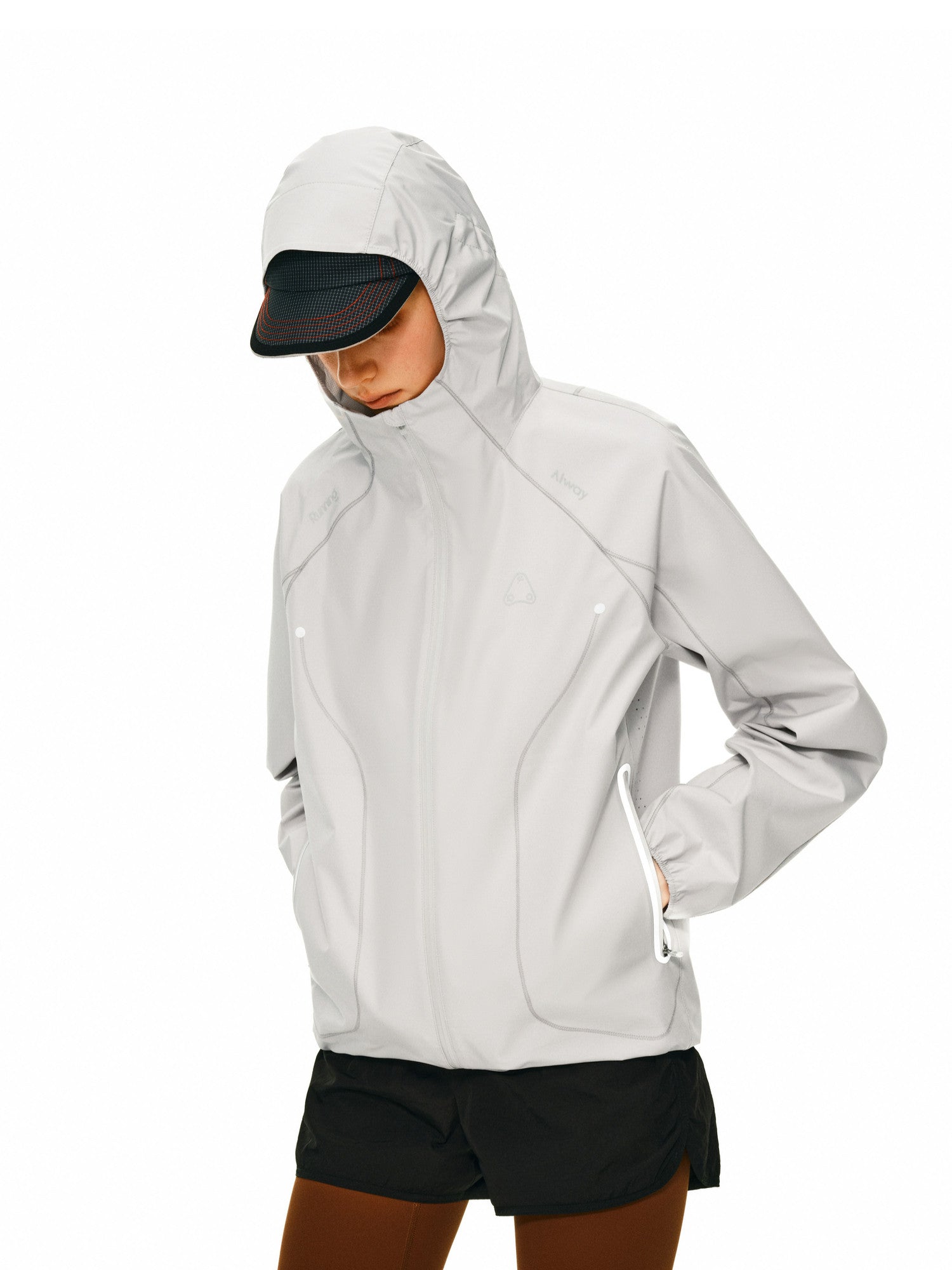 FPA Wind Speed Running Hooded Jacket for Spring and Autumn – Lightweight, Breathable, Drawstring, Color-Block Couple Jacket for Men