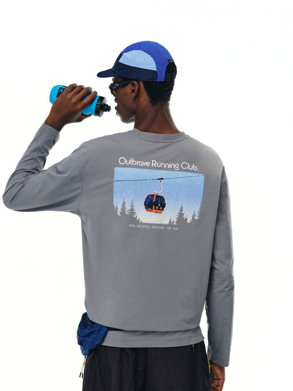 FPA Quick-Dry Antibacterial UPF50+ Long Sleeve Sports Tee - Chinese Streetwear Style Autumn American Sporty Crew Neck Couple T-Shirt for Men