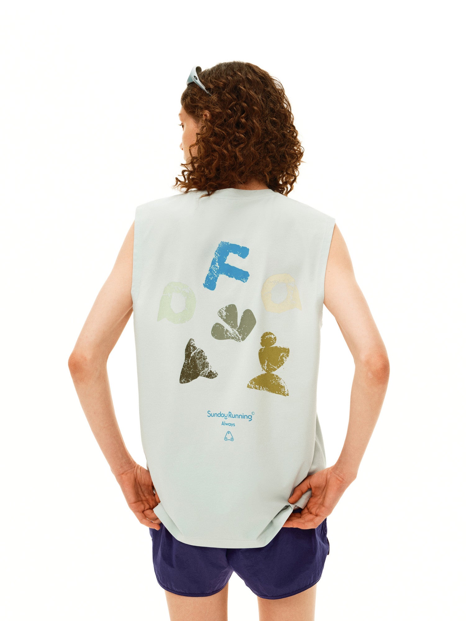 FPA Quick-Dry Breathable Outdoor Sports Contrast Color Vest - Summer Couple Round Neck Casual Printed Sleeveless T-Shirt