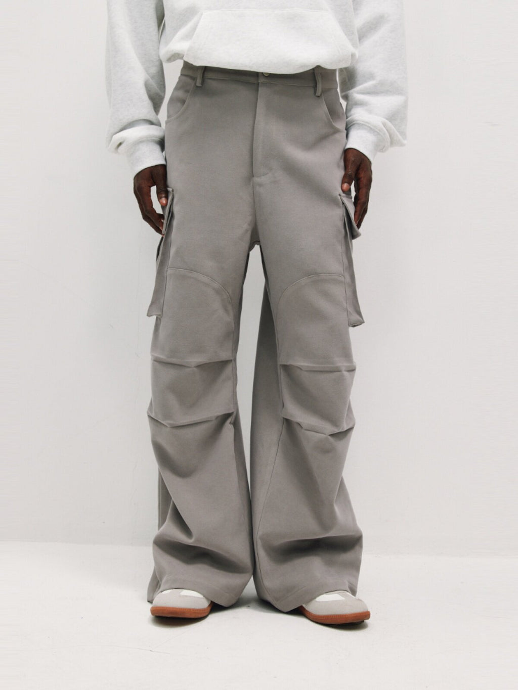 FPA Vintage Suede Large Pocket Cargo Pants American Street High-Rise Spring/Autumn Loose Straight-Leg Paratrooper Pants for Men