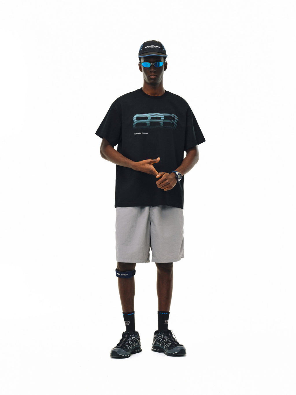 FPA Cool-Touch Long-Staple Cotton Gradient Logo T-Shirt – Summer Heavyweight Loose Fit Unisex Streetwear Tee