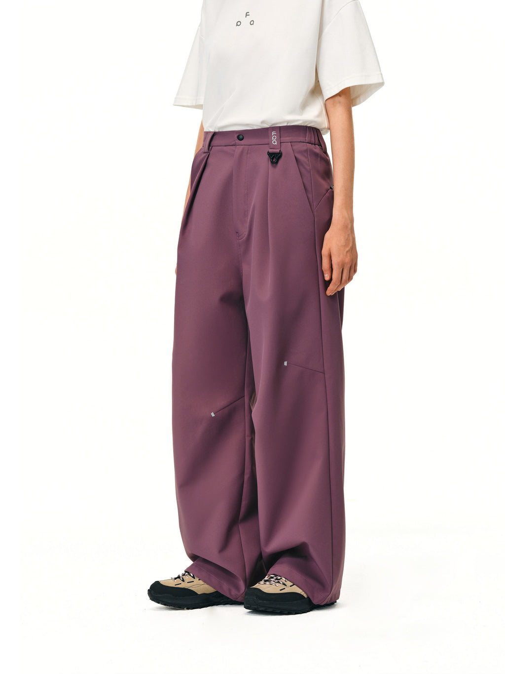 FPA Outdoor Pleated Soft Shell Straight-Leg Trousers – Chinese Streetwear Trend, Loose Casual Black Long Pants for Men