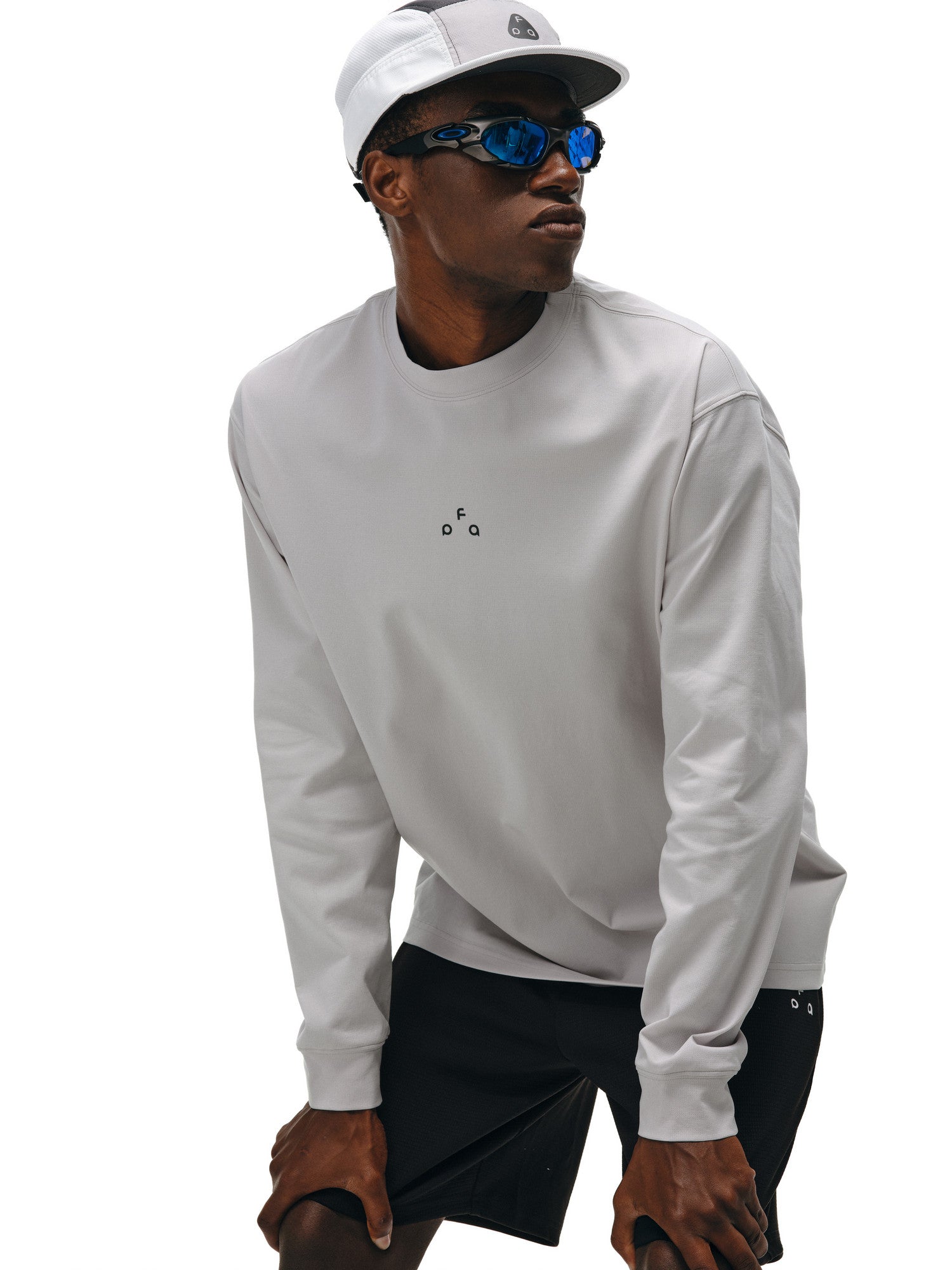 FPA Lightweight Quick-Dry Basic Long Sleeve Tee for Spring/Fall, Crew Neck, Logo, Casual Unisex Sports T-Shirt