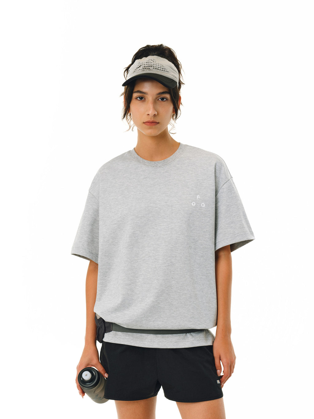 FPA Triangle Logo Short Sleeve T-Shirt - Chinese Streetwear Trendy Crew Neck Loose Basic Casual Minimalist Couple Summer Tee