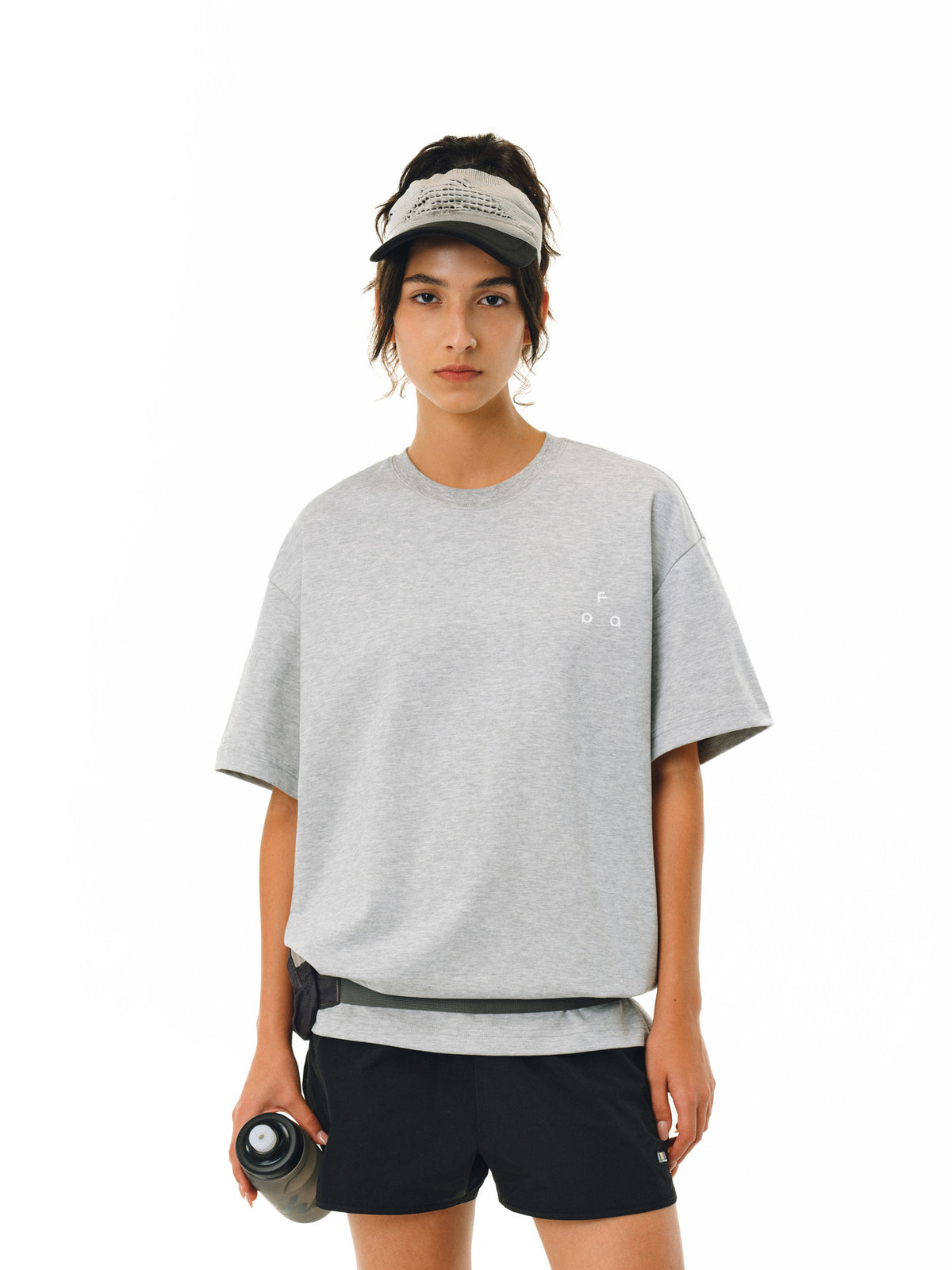 FPA Triangle Logo Short Sleeve T-Shirt - Chinese Streetwear Trendy Crew Neck Loose Basic Casual Minimalist Couple Summer Tee