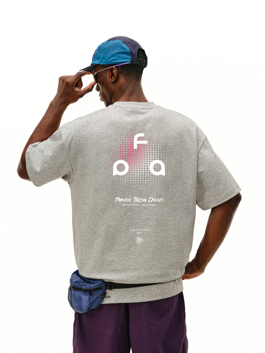 FPA Polka Dot Gradient Triangle Logo COOLMAX Short Sleeve Summer Quick-Dry Couple T-Shirt for Men