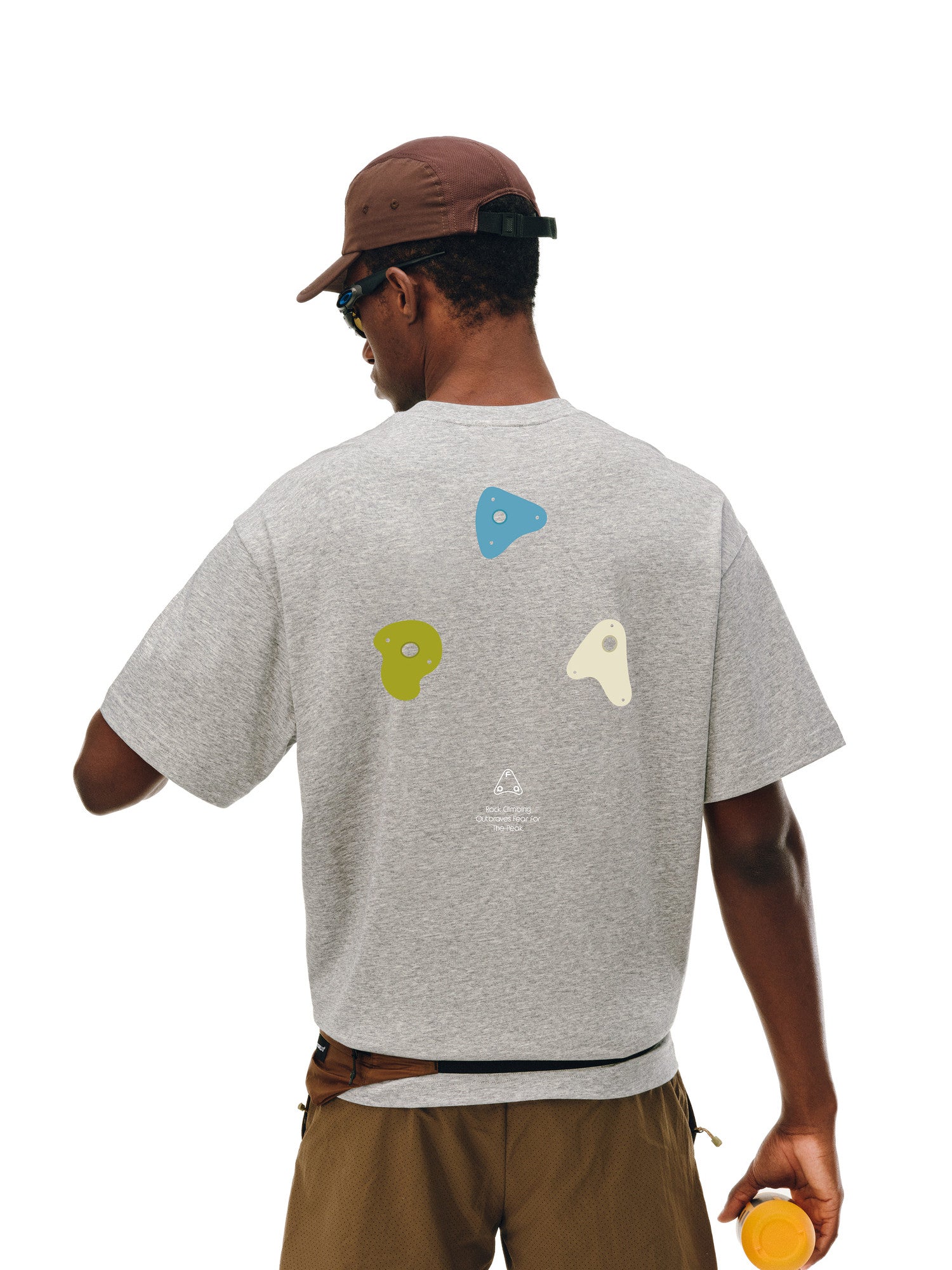 FPA Climbing Contrast Graphic COOLMAX Athletic Short Sleeve T-Shirt for Men and Women, Quick-Dry, Summer