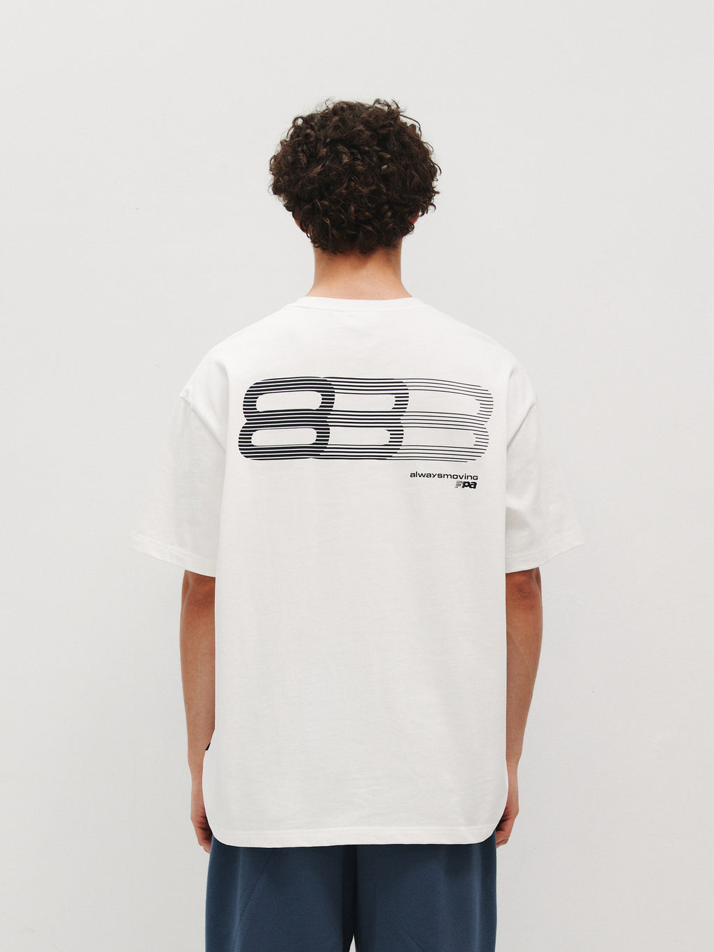 FPA Gradient Track Graphic Short Sleeve T-Shirt - Chinese Streetwear Summer Crew Neck Loose Fit Pure Cotton Couple Unisex Tee for Men