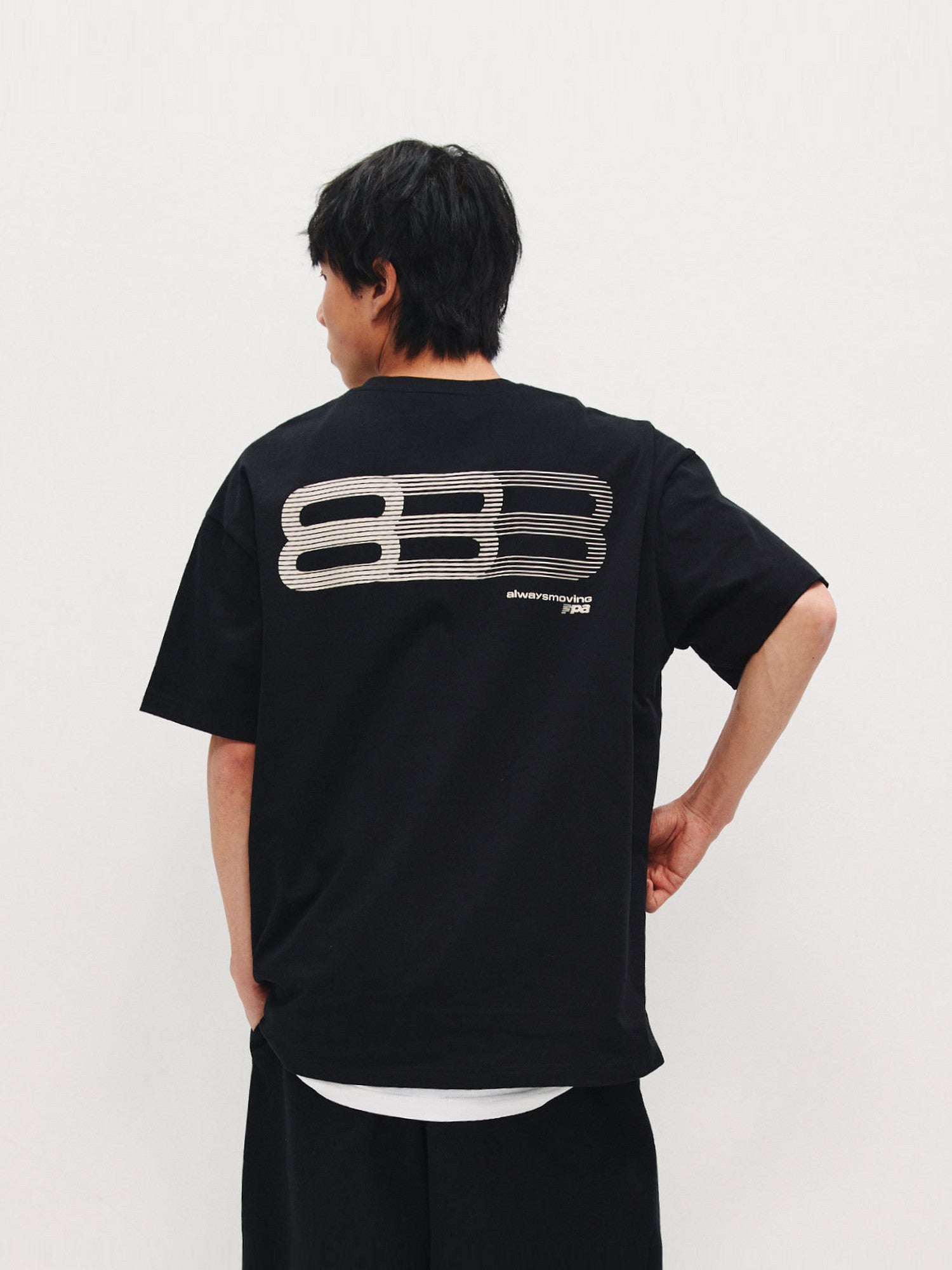 FPA Gradient Track Graphic Short Sleeve T-Shirt - Chinese Streetwear Trendy American Style Couple Summer Loose Crew Neck Tee for Men
