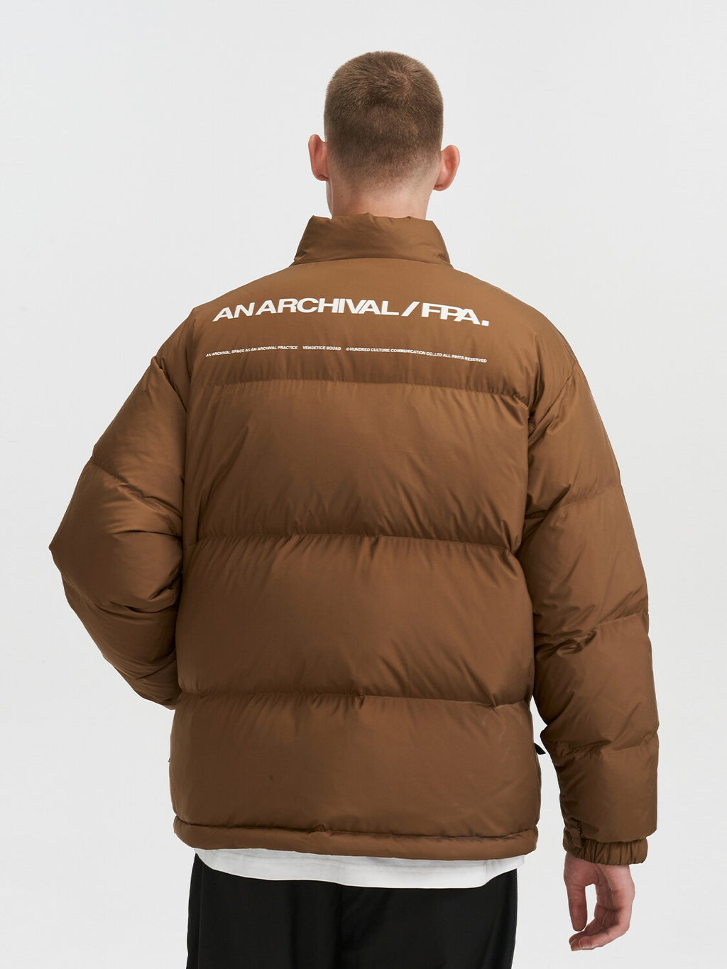 FPA Thickened Black Down Jacket – Chinese Streetwear Winter Warm White Duck Down Lightweight Stand Collar Coat for Men