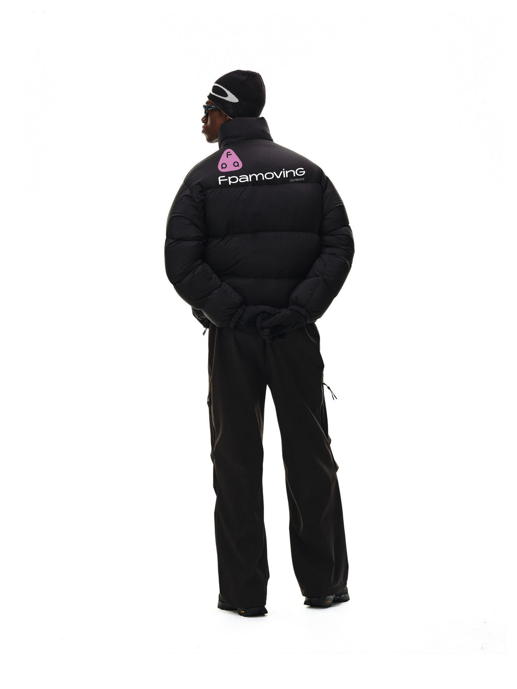 FPA Color-Block Logo Print Down Jacket Winter Sports Couple Short Thick Warm Down Coat