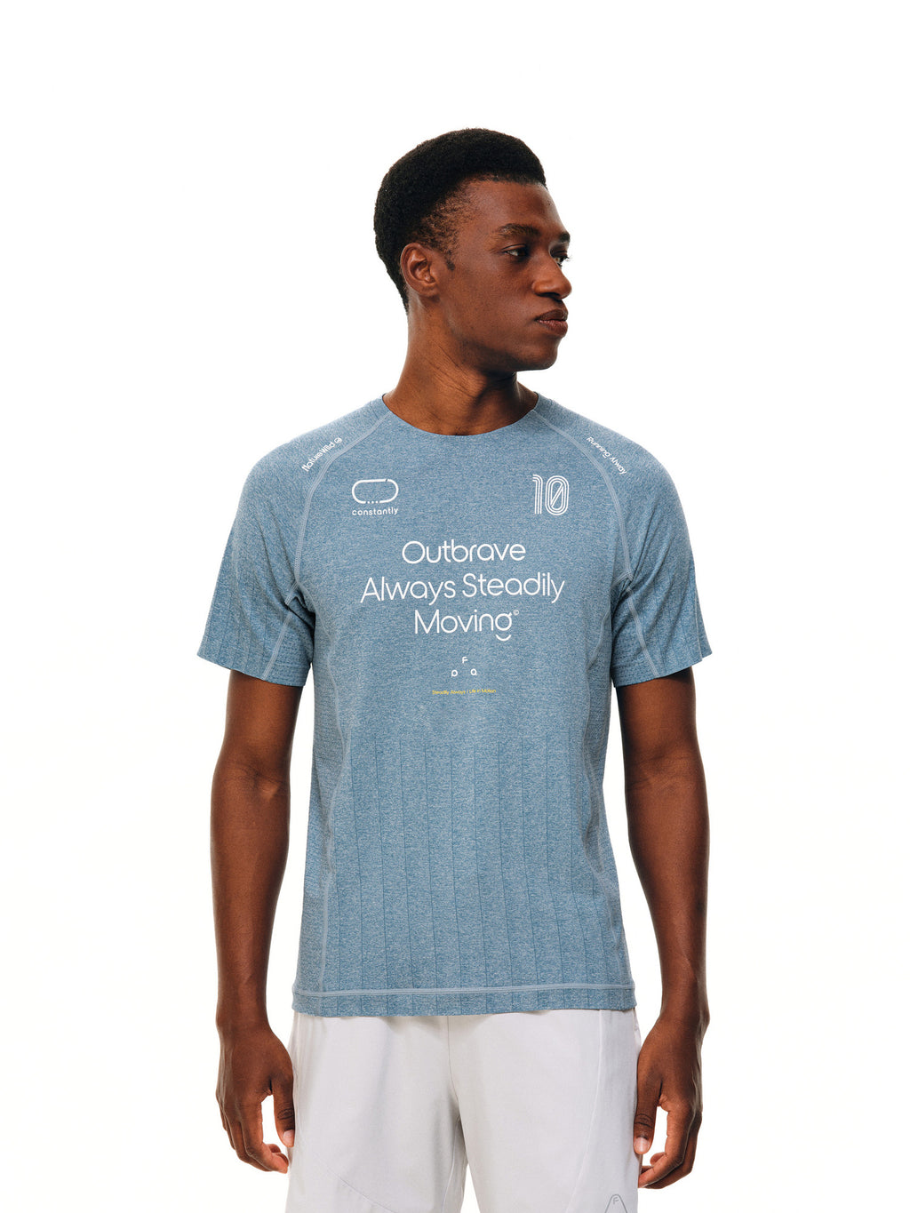 FPA Football Capsule Series One-Piece Knit Breathable Moisture-Wicking Soccer Training Short Sleeve T-Shirt for Men