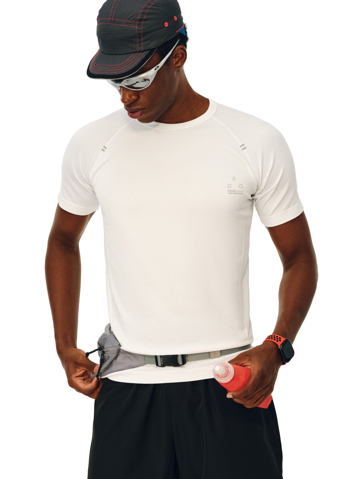 FPA Seamless Knit Sports Coolmax Short Sleeve T-Shirt for Men - Summer Outdoor Breathable, Advanced Design, Fitted