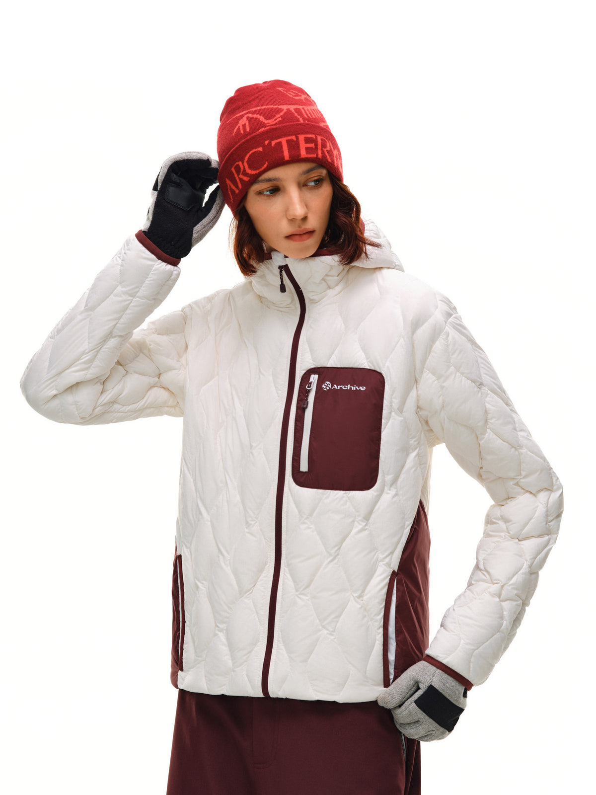 FPA Gourd Pattern Color-Block Down Jacket 2026 New Design High-End Warm Hooded Down Coat for Men