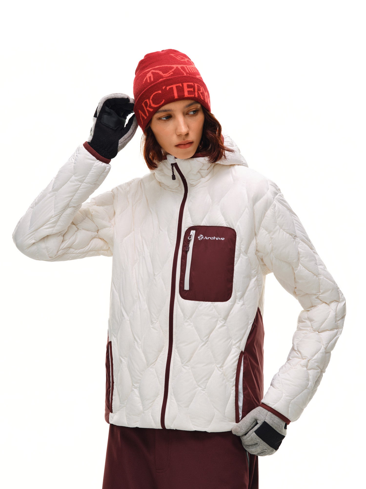 FPA Gourd Pattern Color-Block Down Jacket 2026 New Design High-End Warm Hooded Down Coat for Men